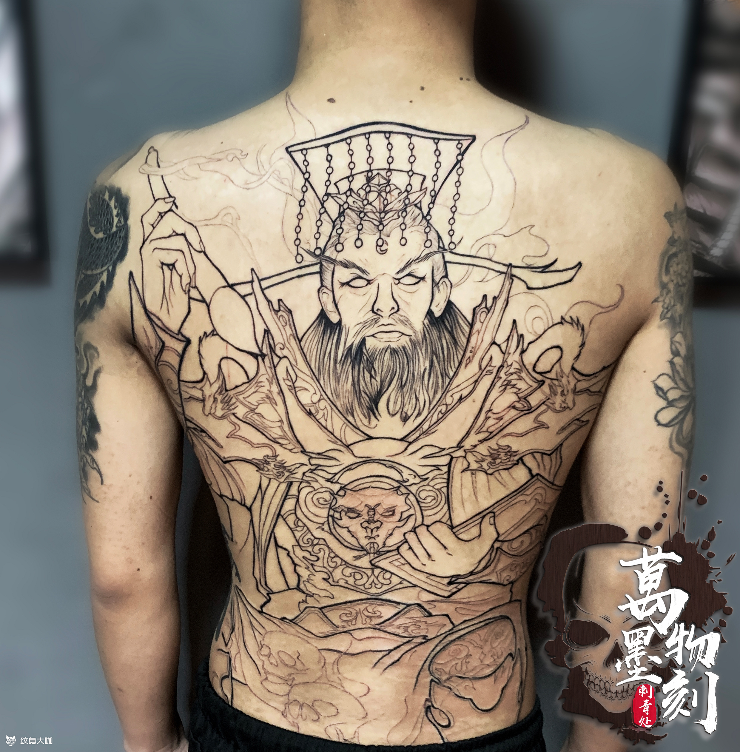 秦广王_纹身图案手稿图片_陈凡的纹身作品集