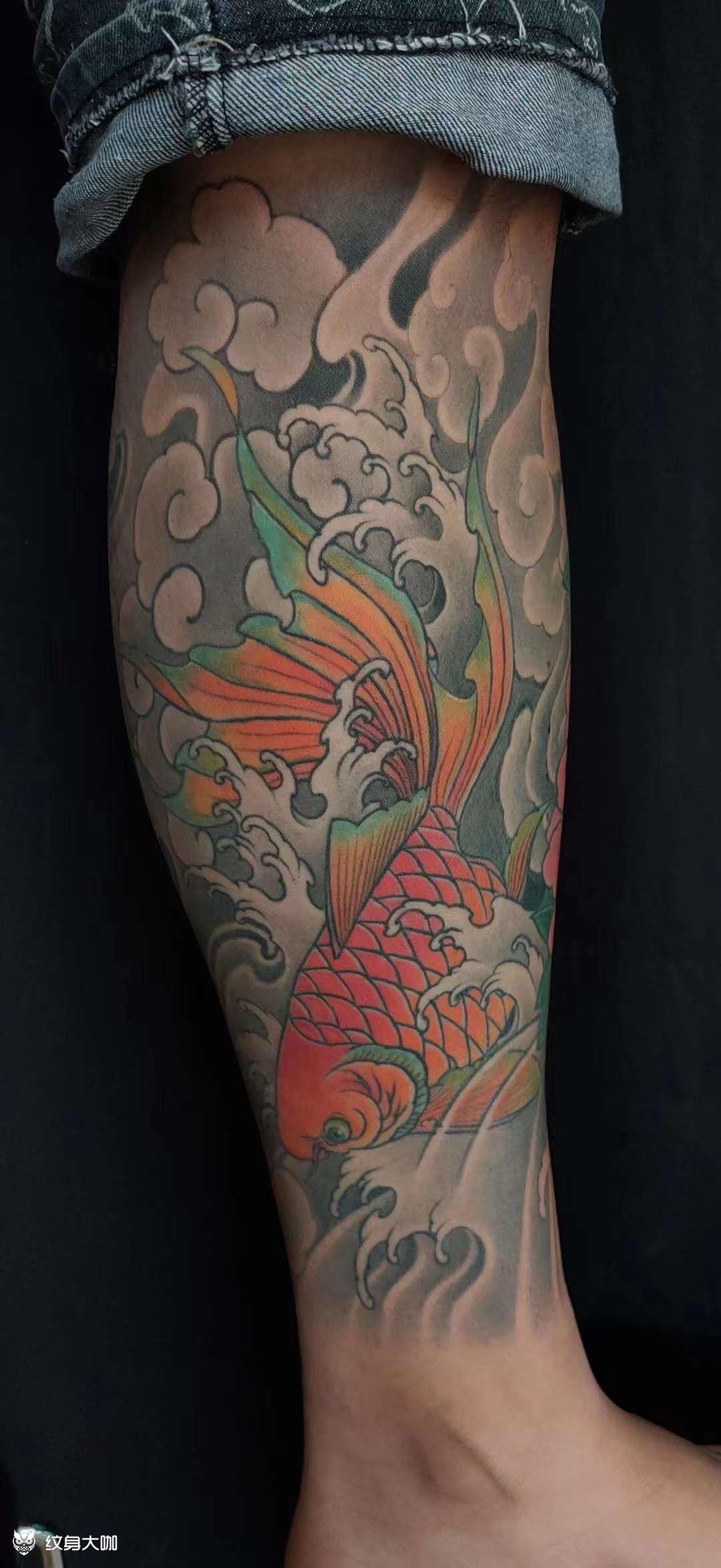 锦鲤鱼_纹身图案手稿图片_氏卿tatto的纹身作品集