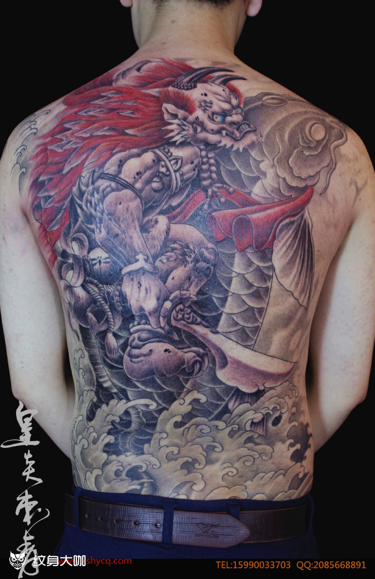 夜叉巡海_纹身图案手稿图片_一代纹宗滨城刺客的纹身作品集