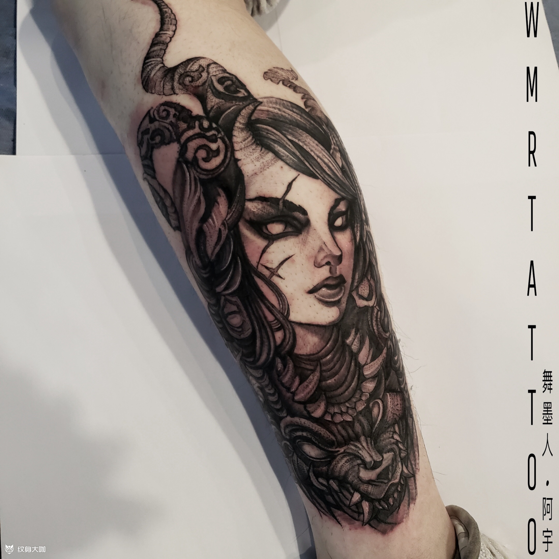 欧美暗黑风_纹身图案手稿图片_阿宇的纹身作品集