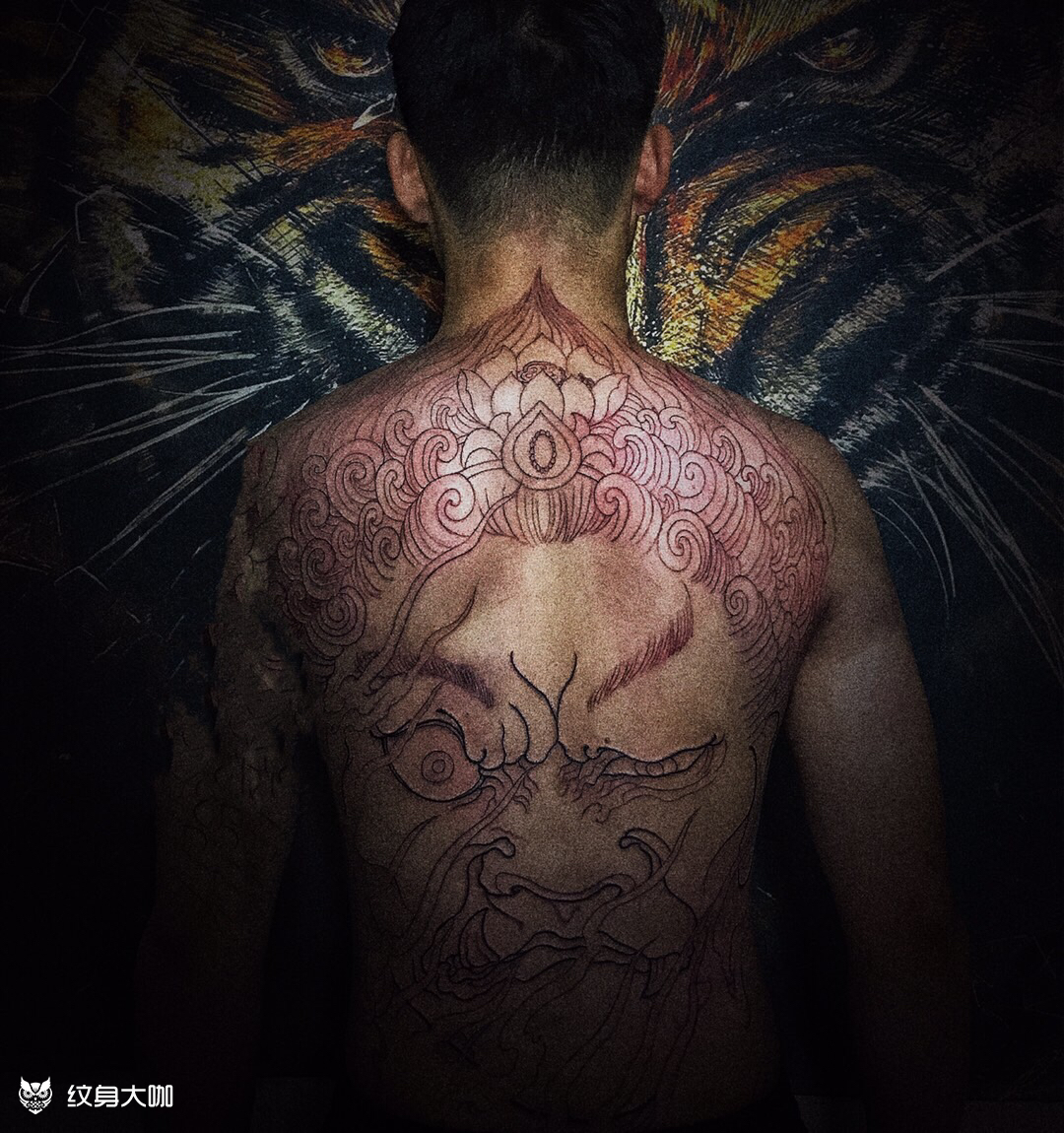 冥王满背_纹身图案手稿图片_李华强的纹身作品集