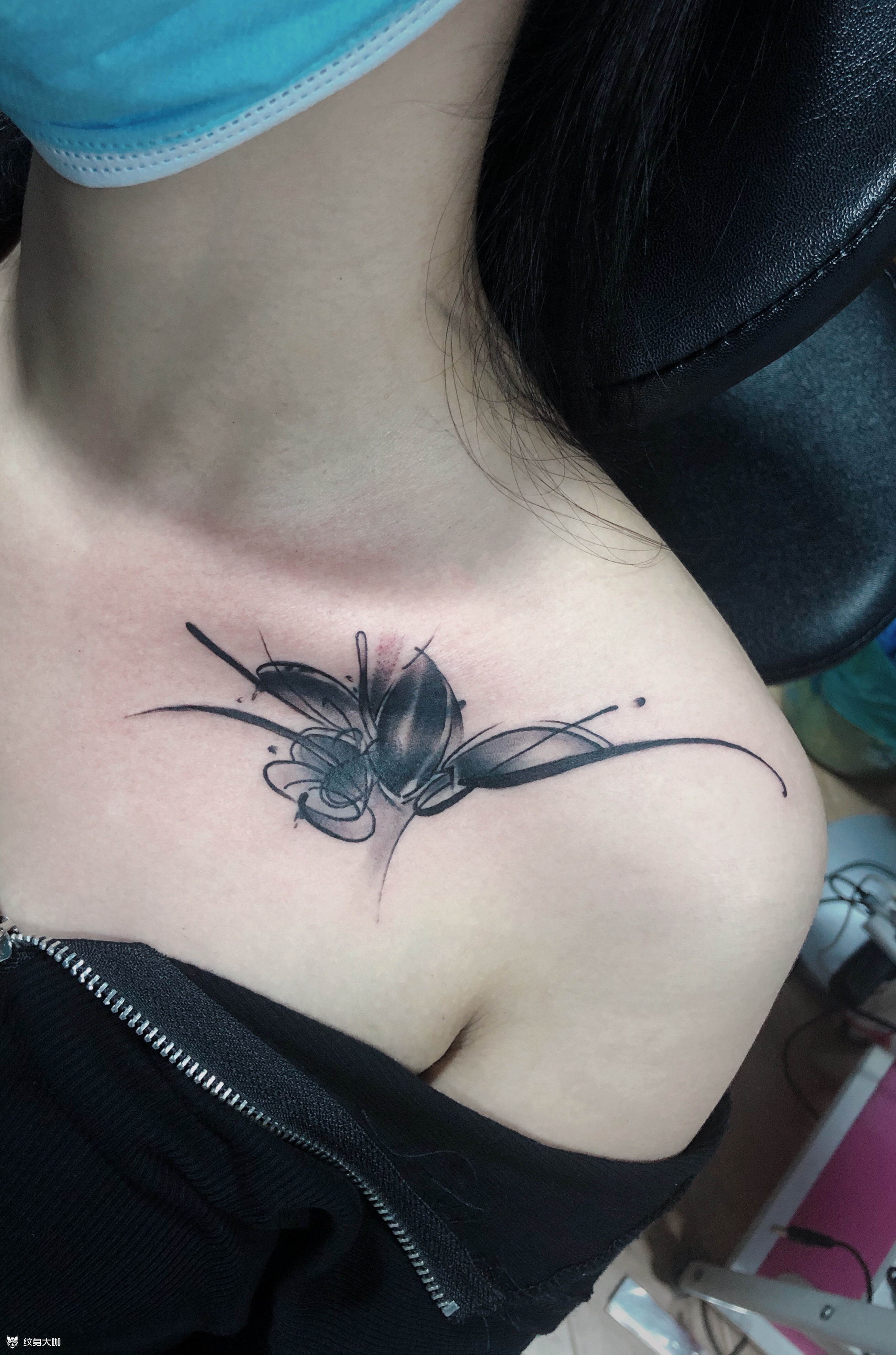 锁骨纹身_纹身图案手稿图片_胡宇的纹身作品集