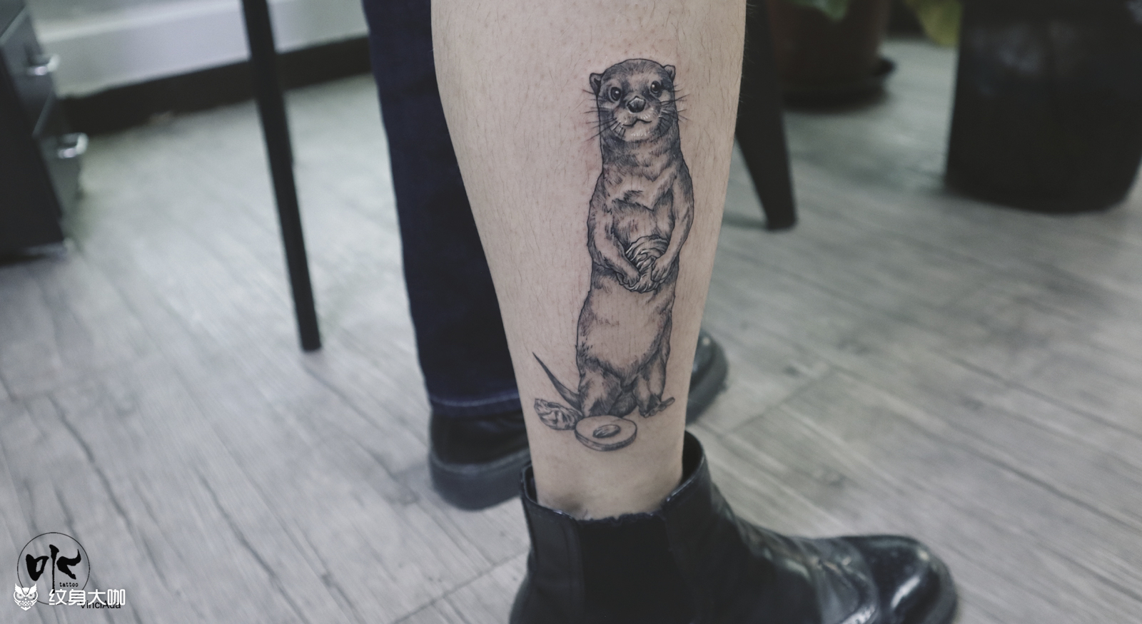 土拨鼠_纹身图案手稿图片_王莹的纹身作品集