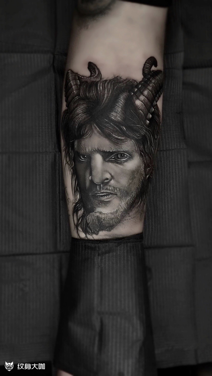 潘神纹身 撒旦纹身_纹身图案手稿图片_阿虫枼的纹身作品集