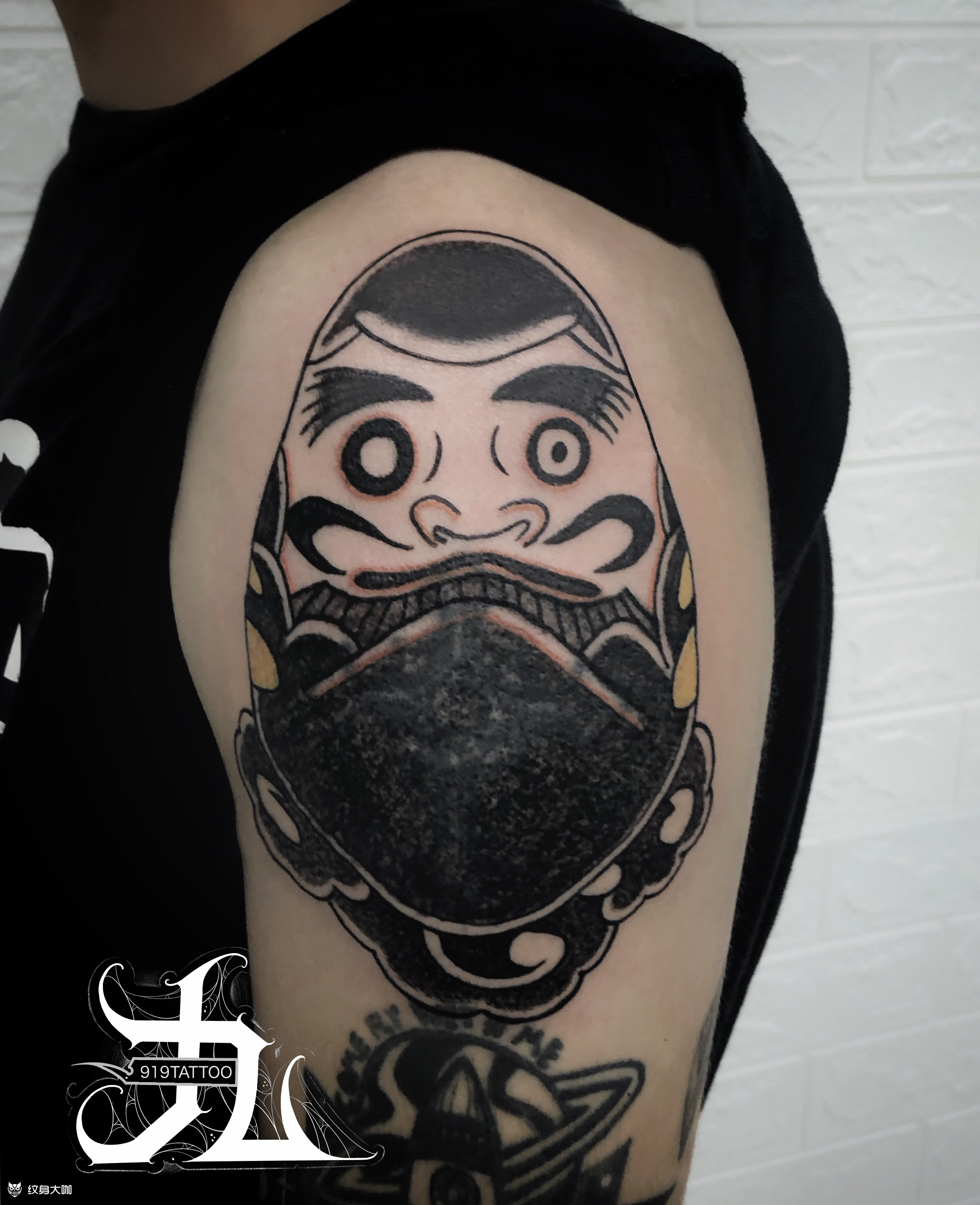 达摩_纹身图案手稿图片_郑立煌的纹身作品集