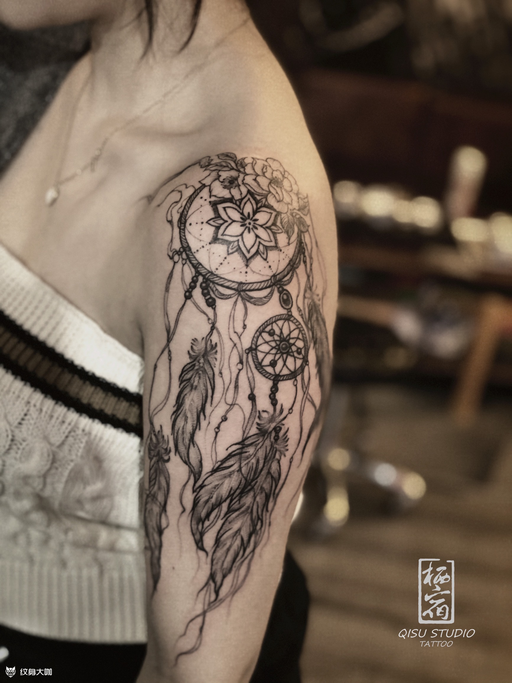 捕梦网_纹身图案手稿图片_罗明的纹身作品集