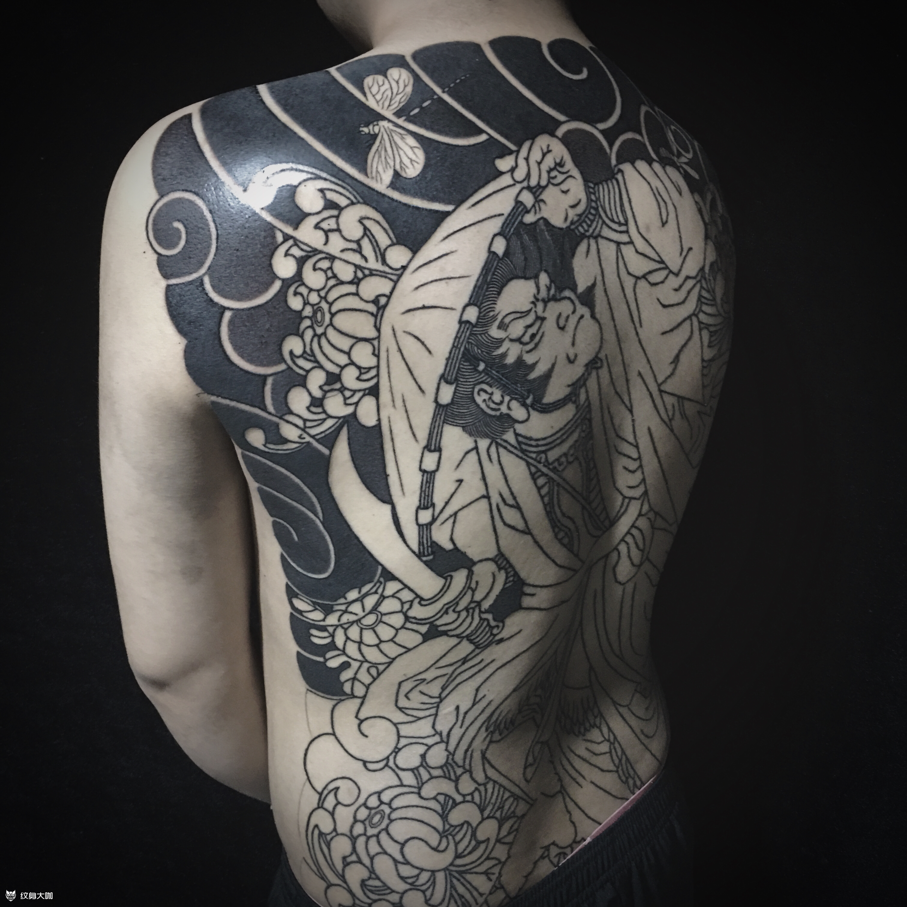 满背石秀2_纹身图案手稿图片_刺佬的纹身作品集