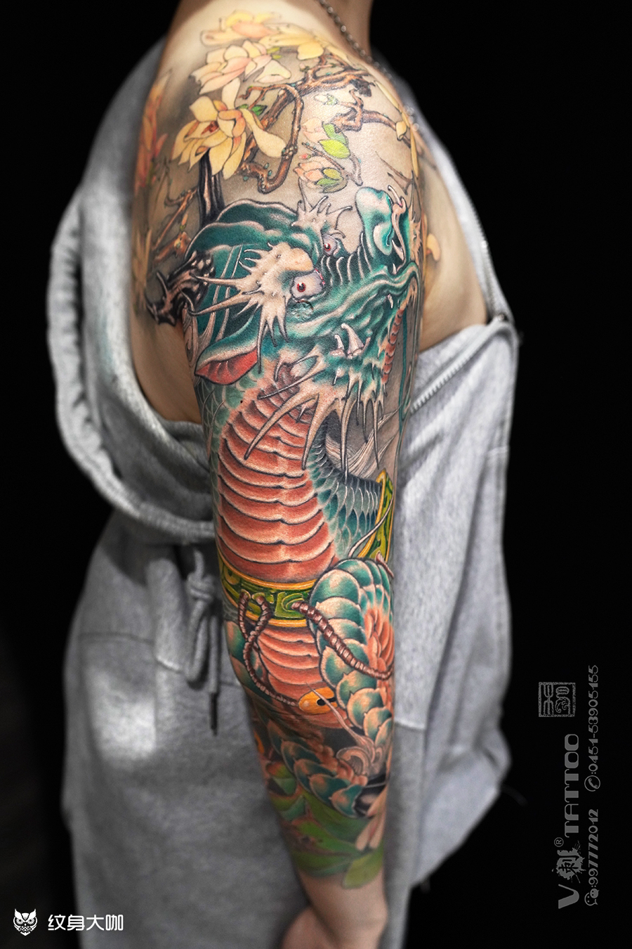 《玉麒麟》_纹身图案手稿图片_木易的纹身作品集