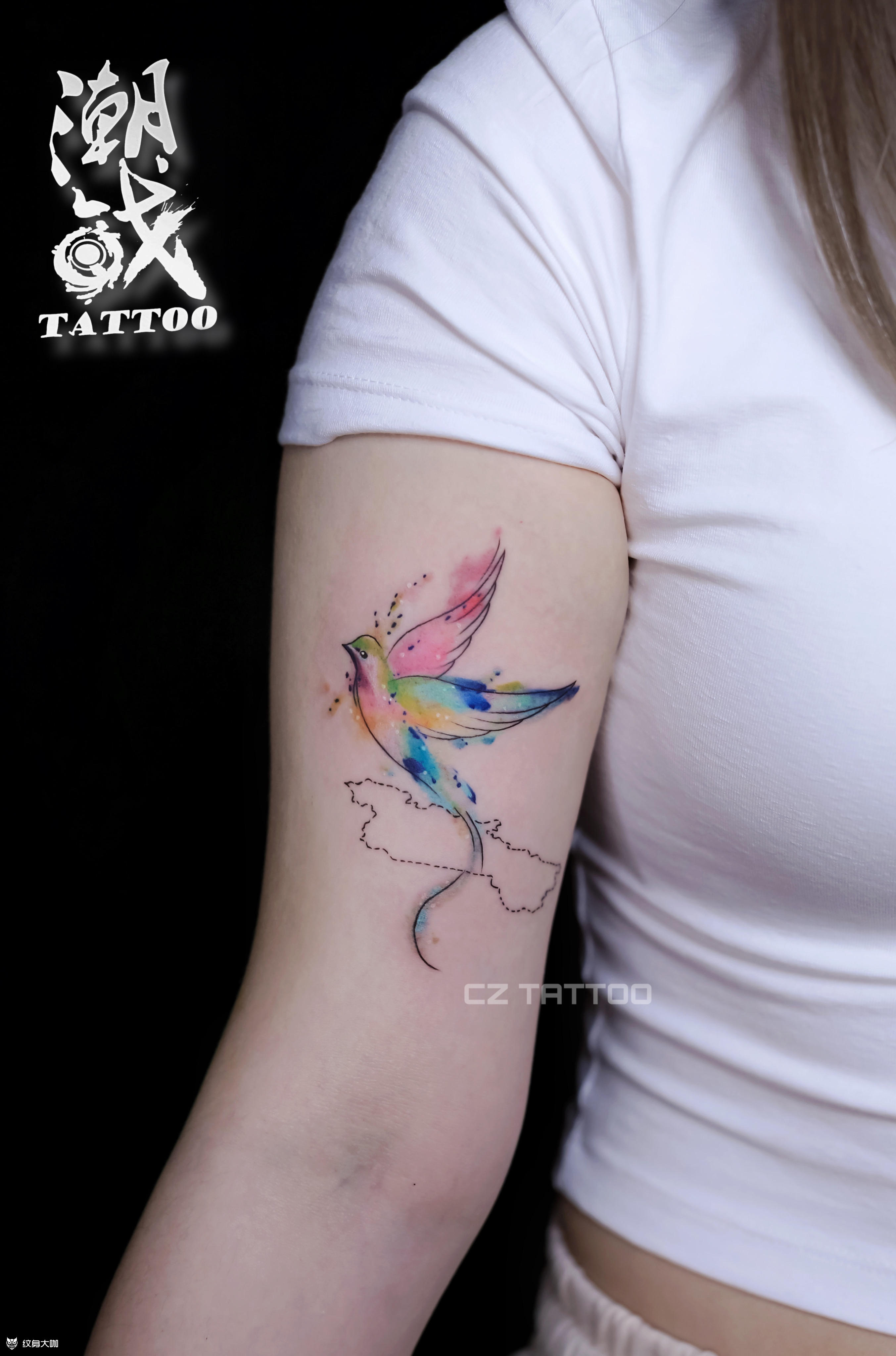 小鸟_纹身图案手稿图片_小弥弥的纹身作品集