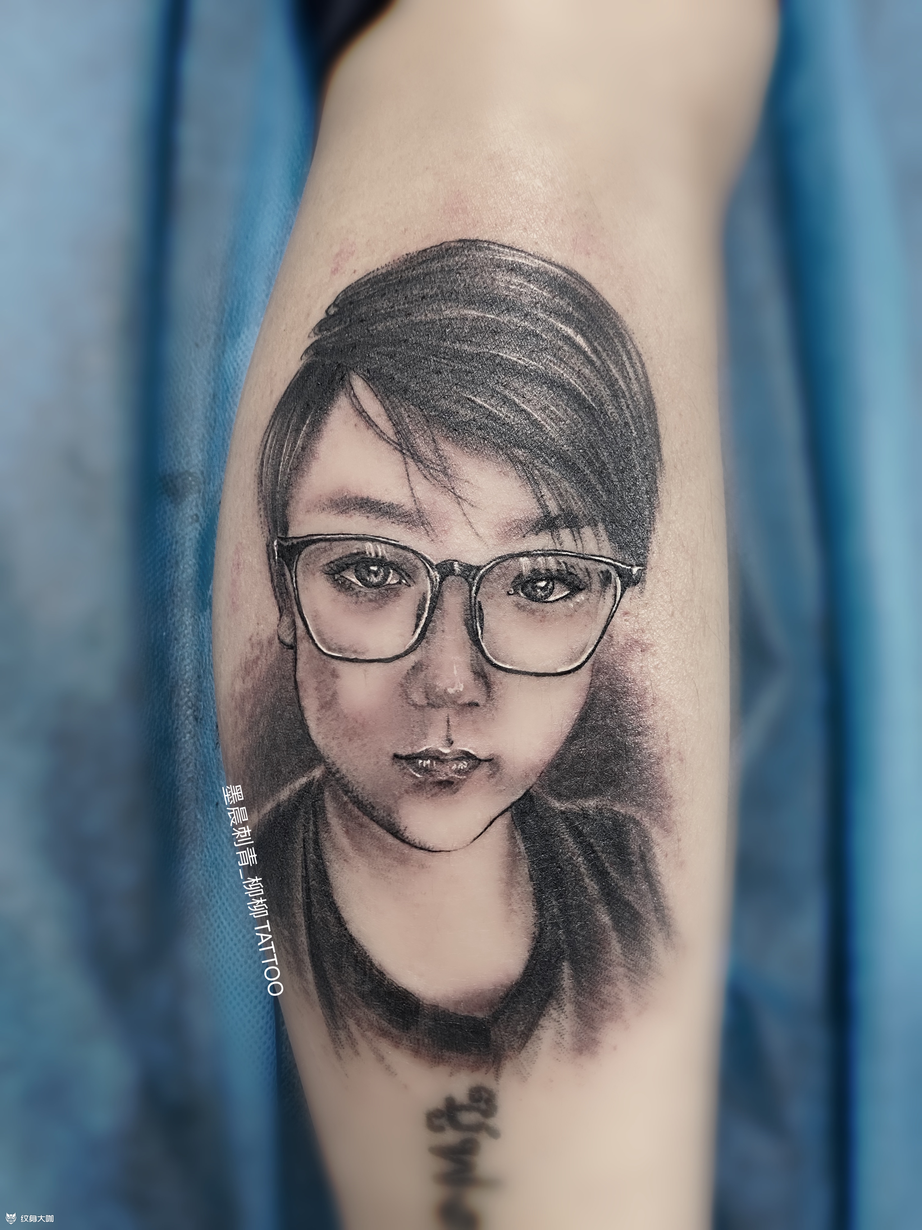 肖像_纹身图案手稿图片_柳柳的纹身作品集