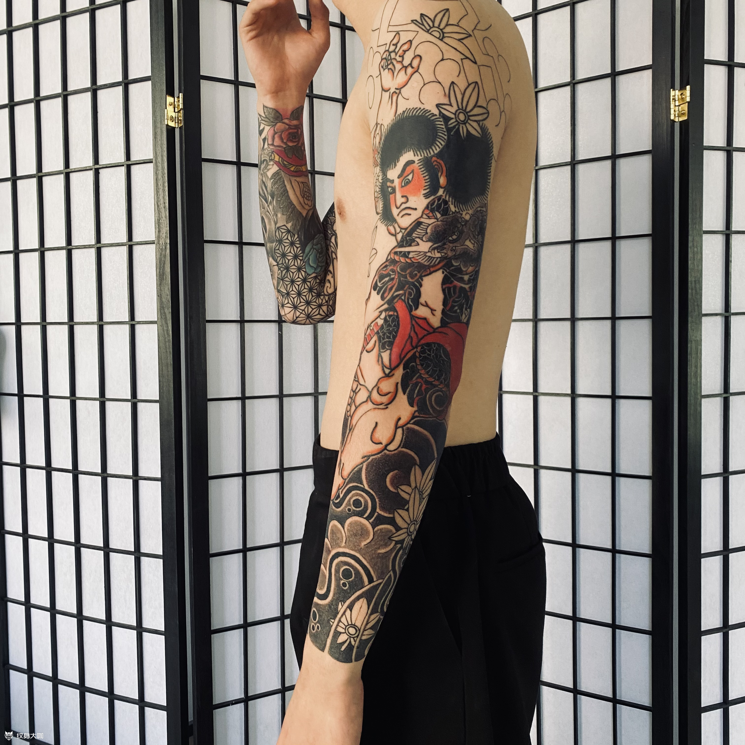 张顺 进度 60%_纹身图案手稿图片_大勋的纹身作品集