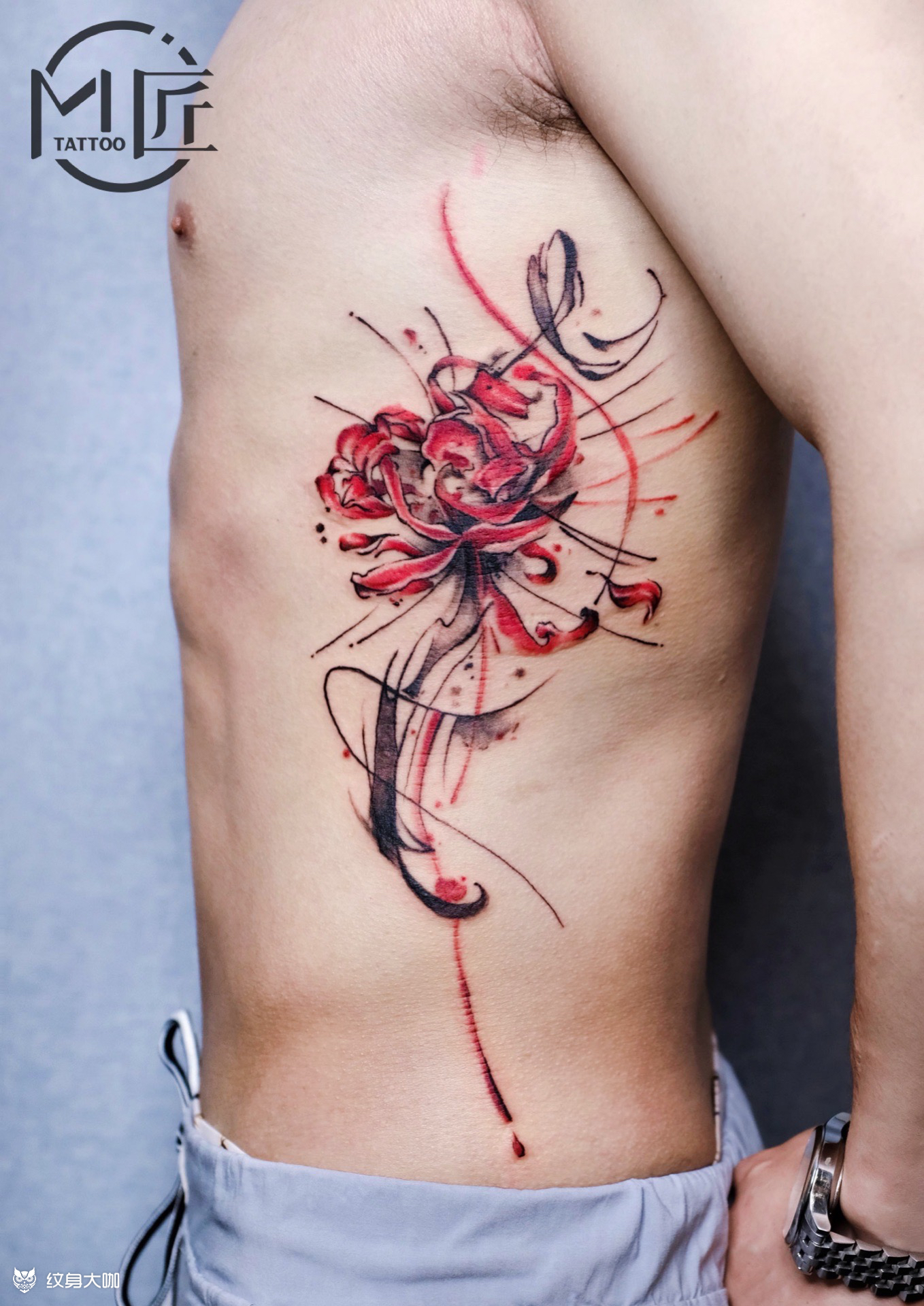 彼岸花_纹身图案手稿图片_mao的纹身作品集