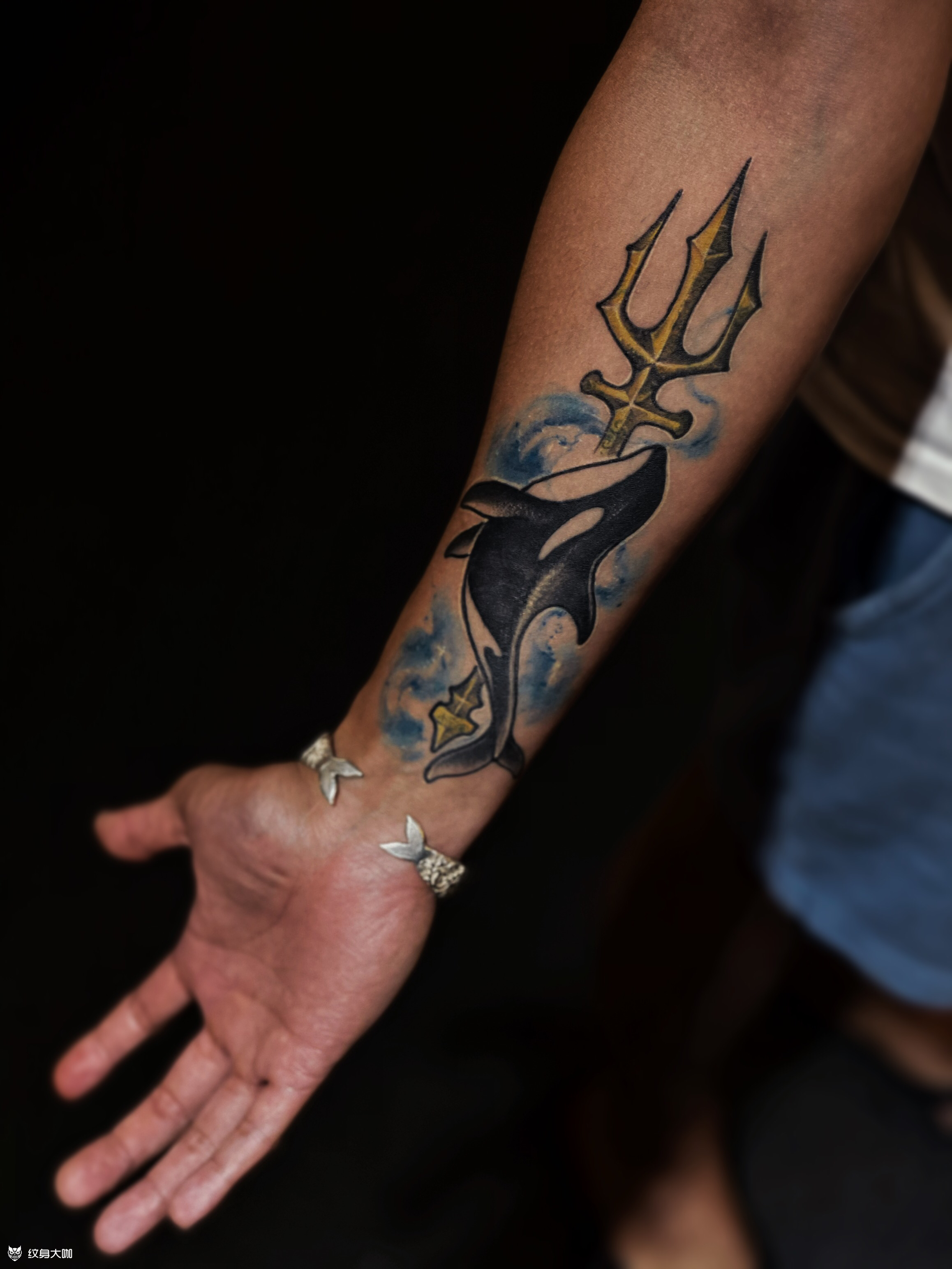 海王"三叉戟99"_纹身图案手稿图片_李东阳的纹身作品集