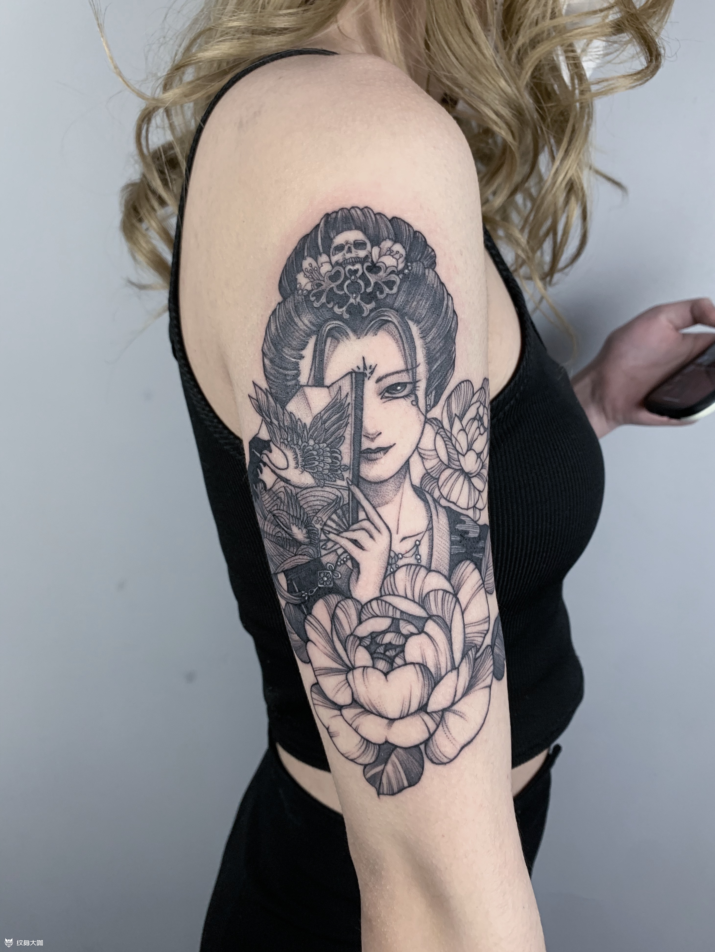 艺伎_纹身图案手稿图片_鬼手的纹身作品集