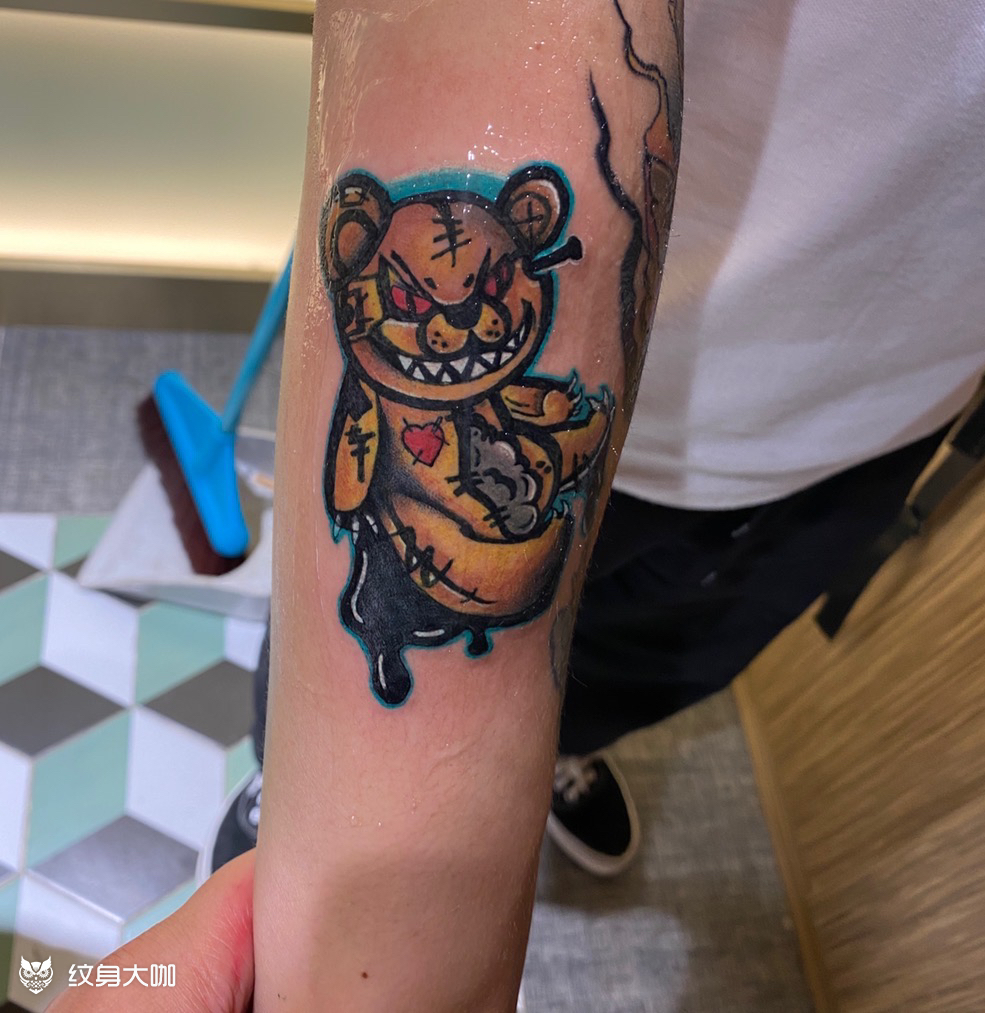 暴力熊_纹身图案手稿图片_傅胜的纹身作品集