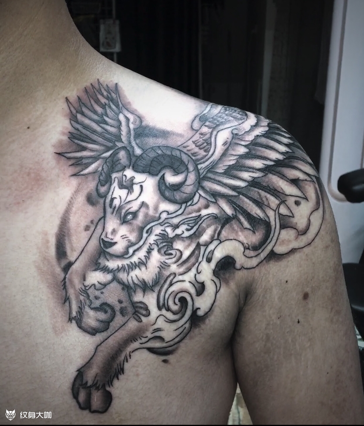 白泽_纹身图案手稿图片_刘邦的纹身作品集