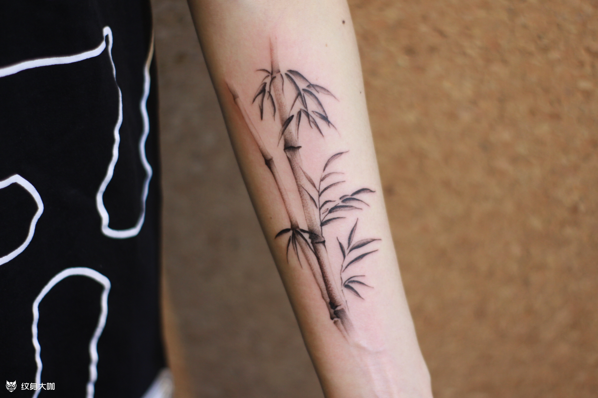 竹_纹身图案手稿图片_张宇的纹身作品集