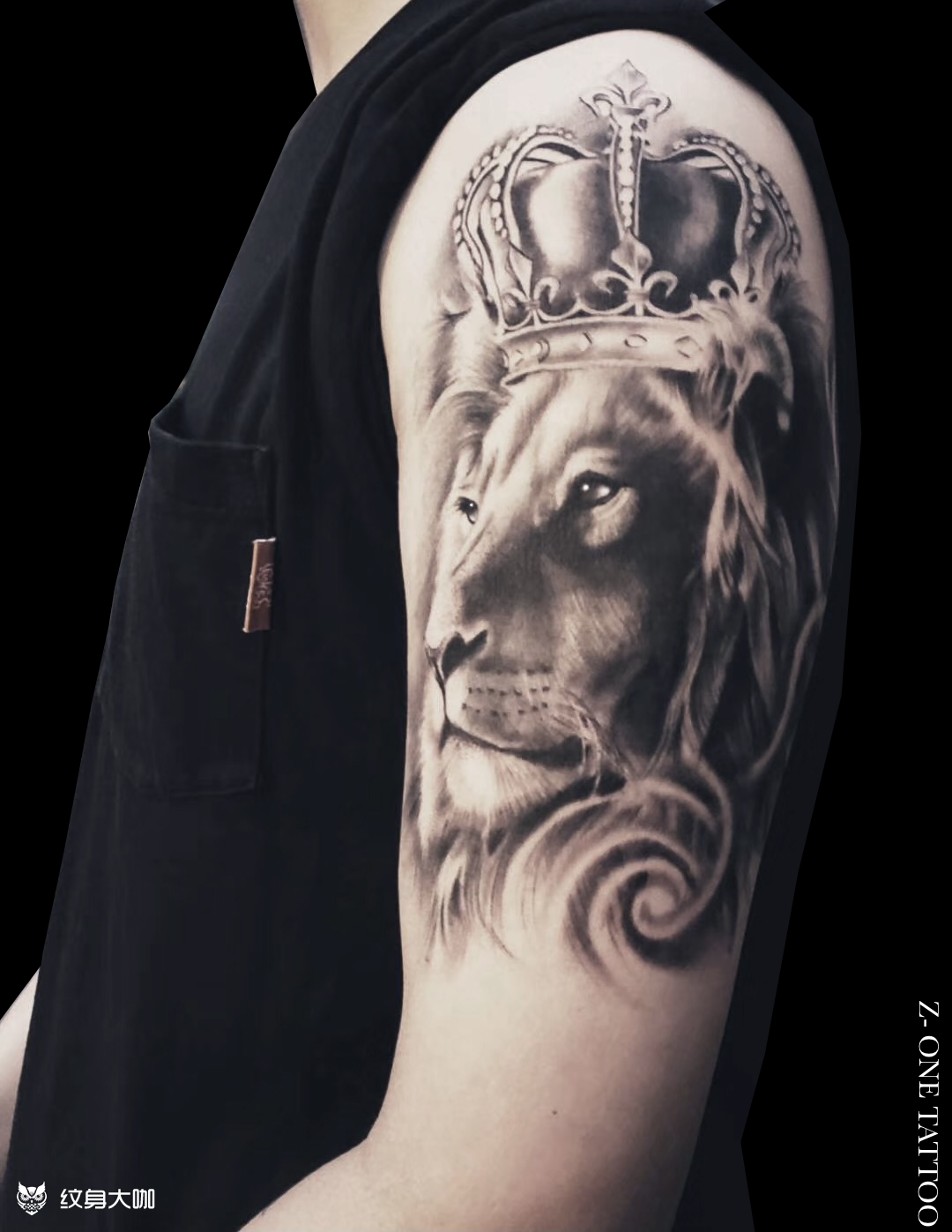 《狮子王》_纹身图案手稿图片_刘子阳的纹身作品集