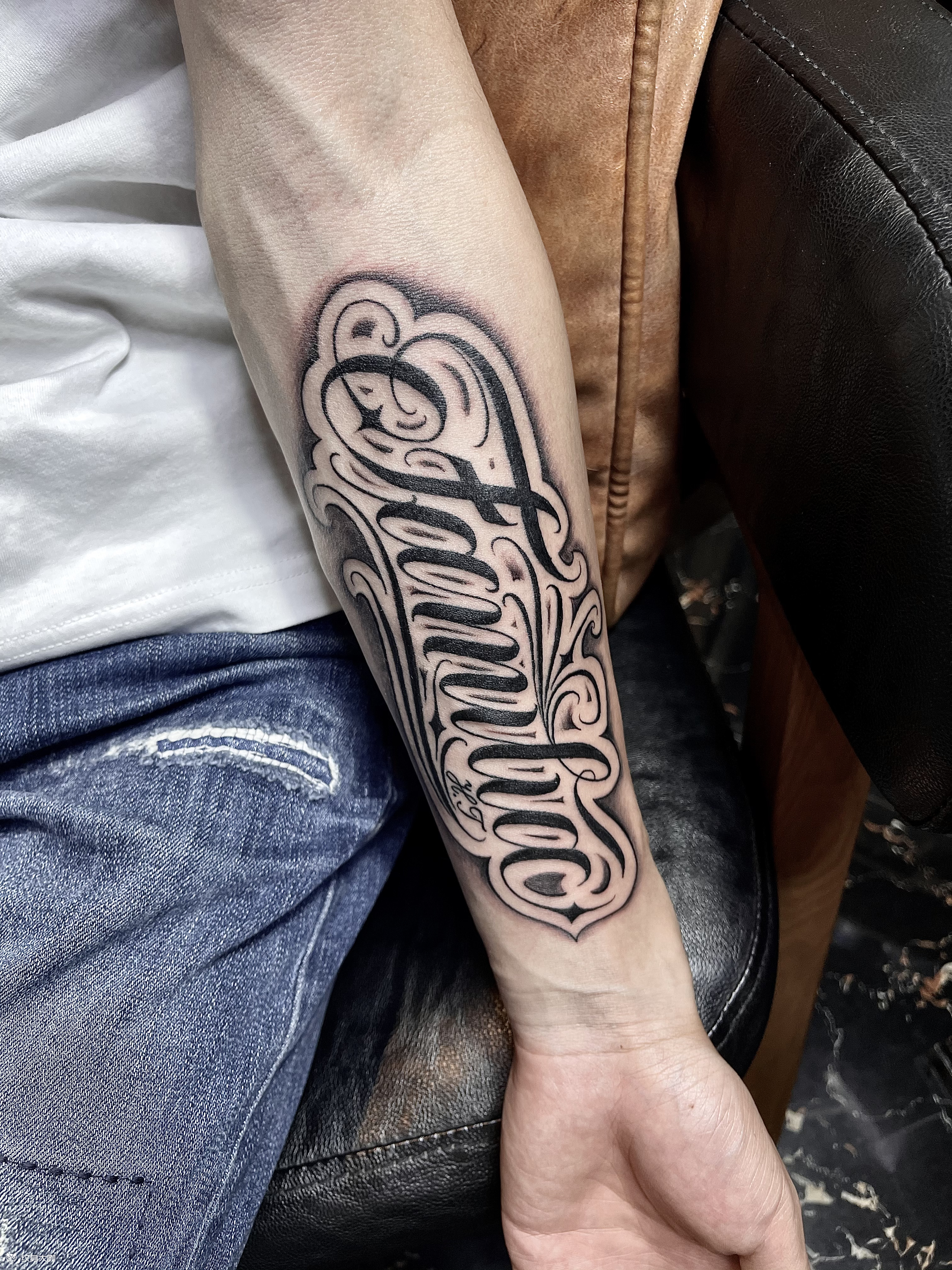 花体英文_纹身图案手稿图片_丁小琴的纹身作品集