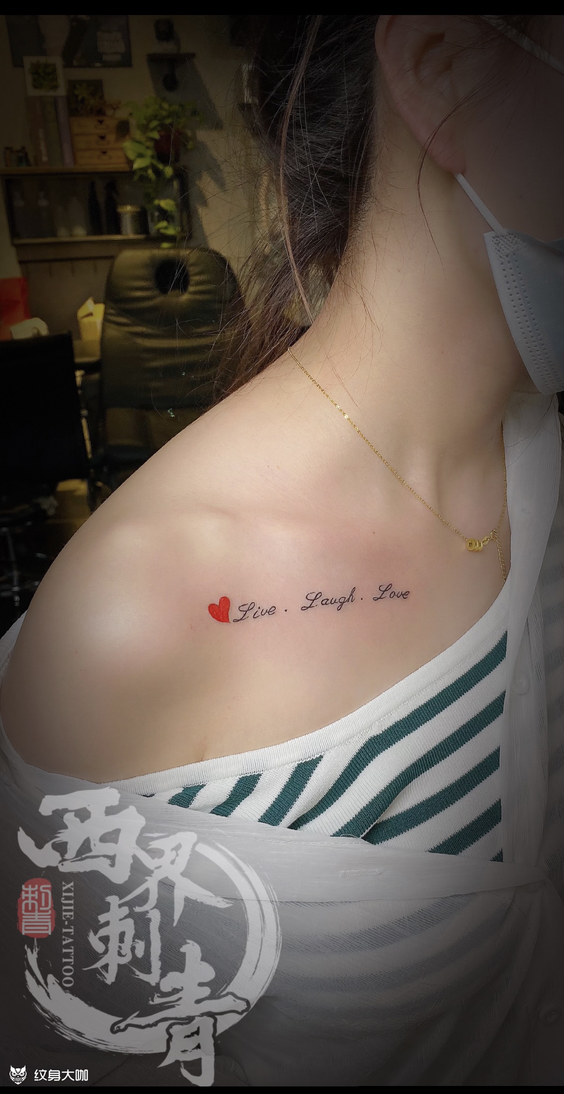 锁骨字母小清新_纹身图案手稿图片_燕郊西界的纹身作品集