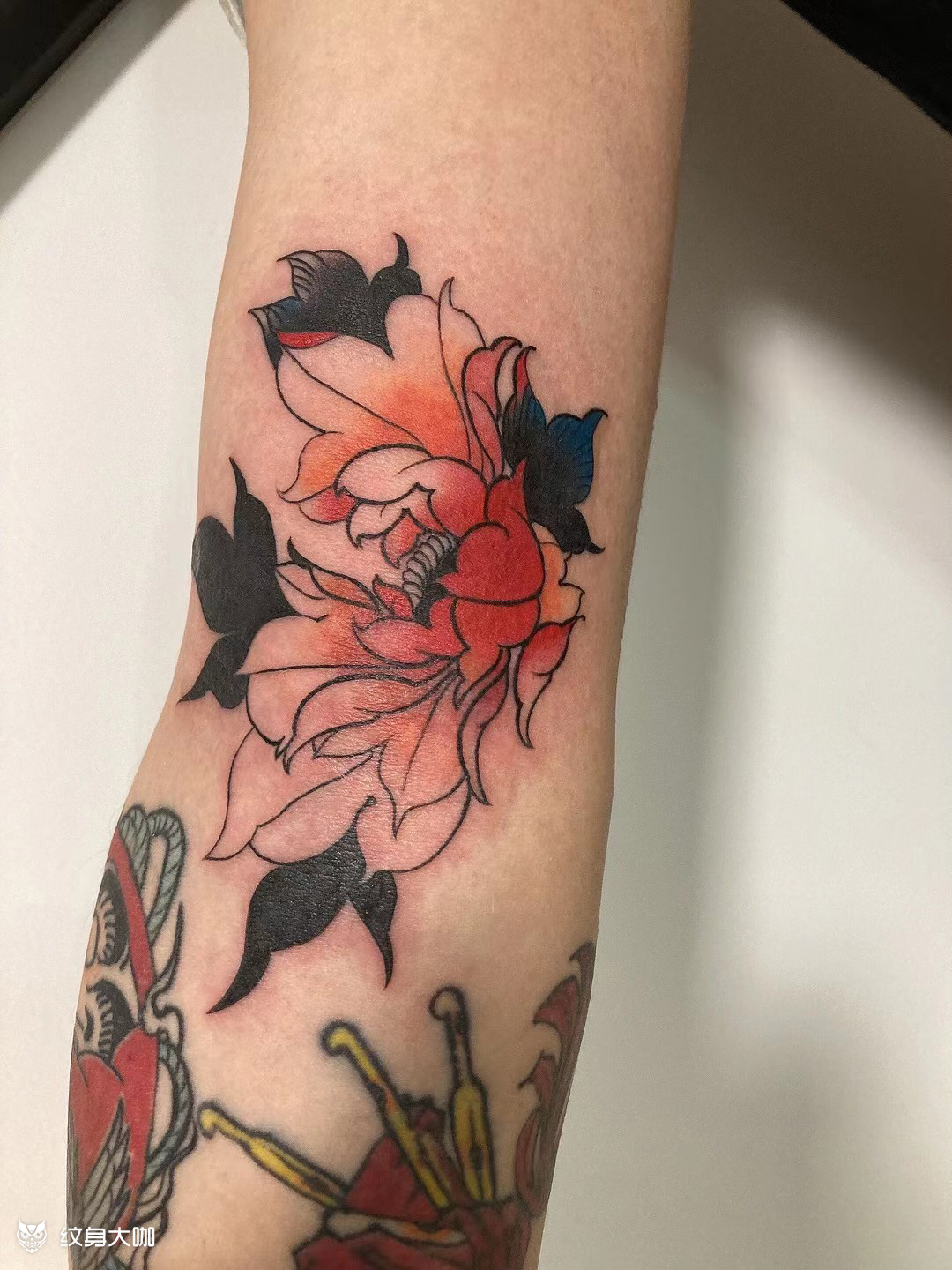 一朵花_纹身图案手稿图片_夜印的纹身作品集
