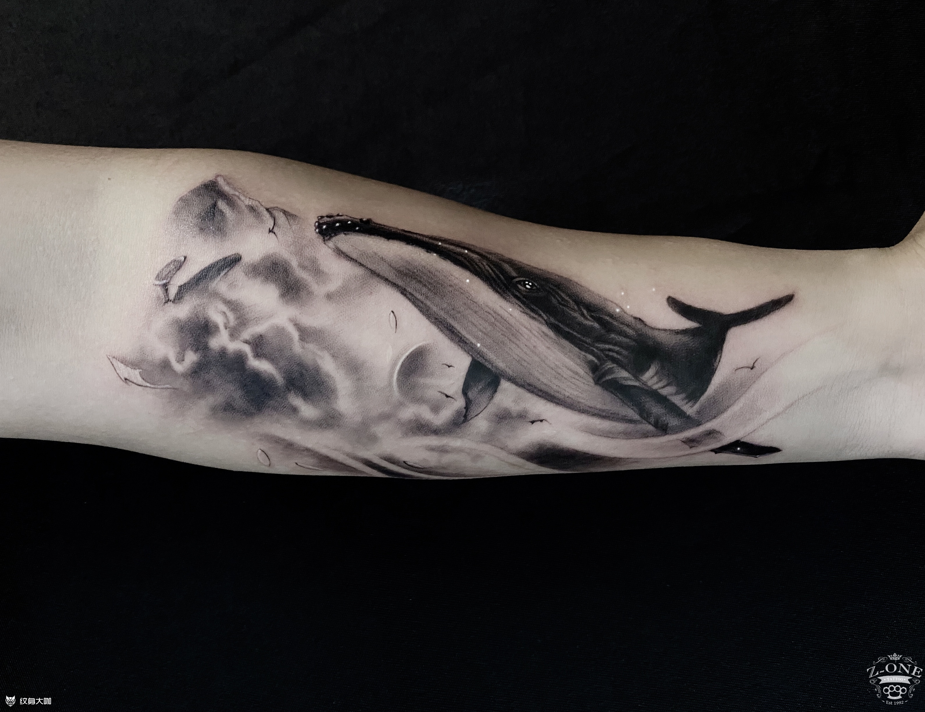《大鱼》_纹身图案手稿图片_刘子阳的纹身作品集