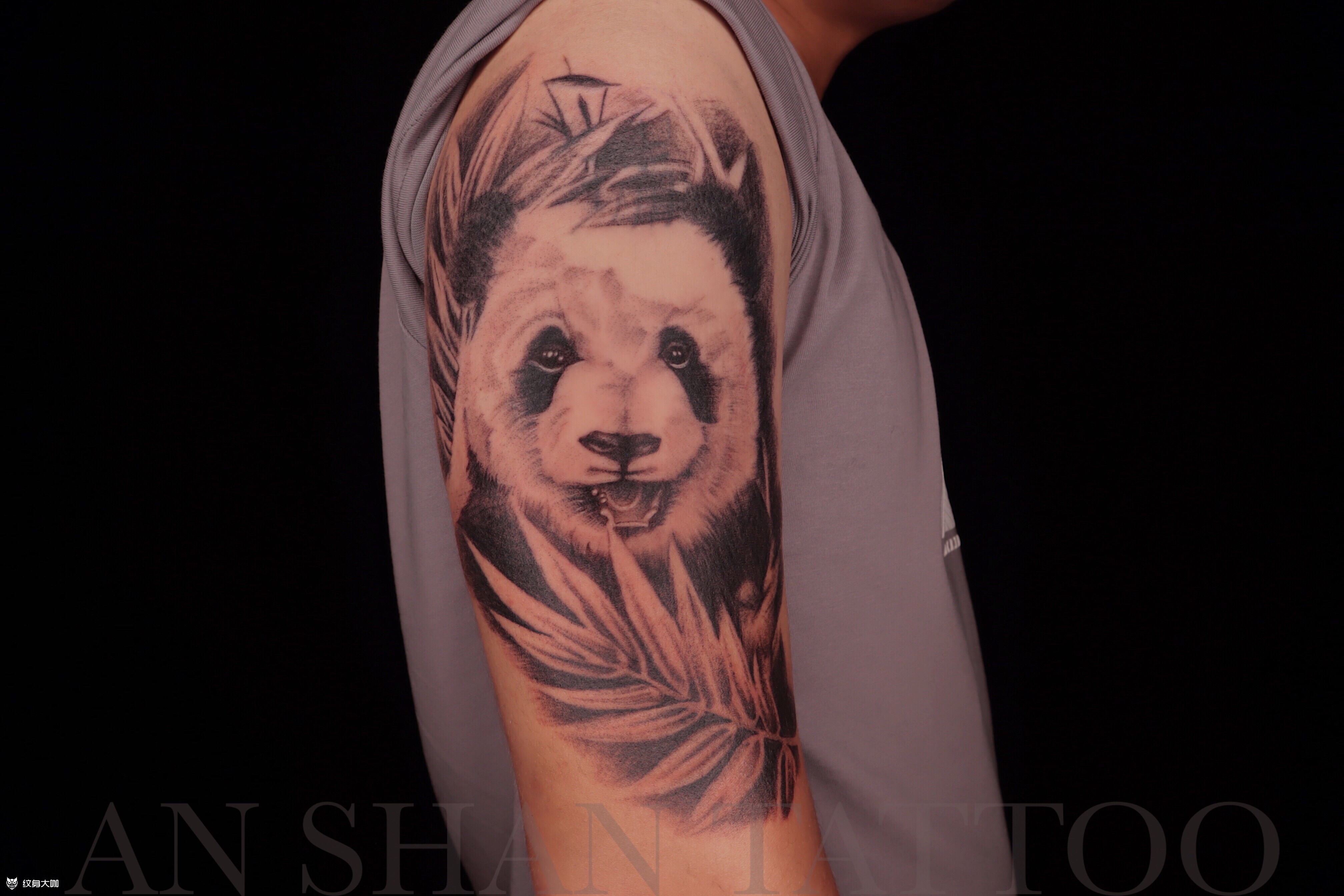 熊猫_纹身图案手稿图片_先先的纹身作品集