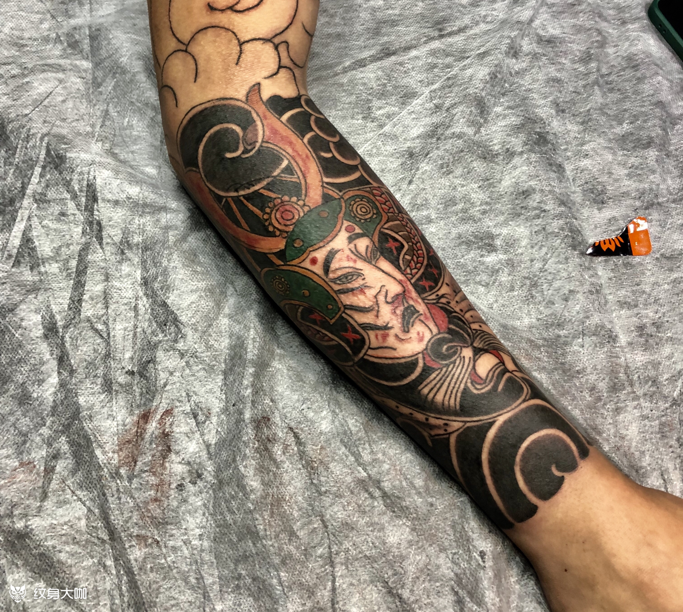 老传统小臂生首_纹身图案手稿图片_古の月的纹身作品集