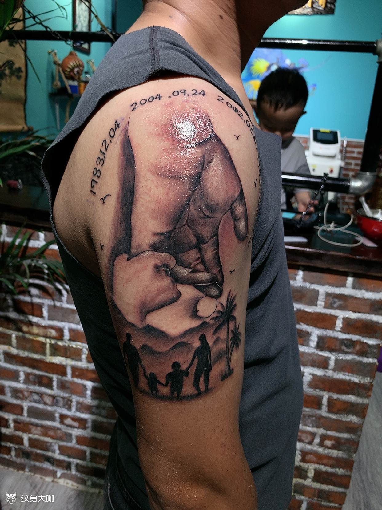 父爱如山_纹身图案手稿图片_王艳鹏的纹身作品集