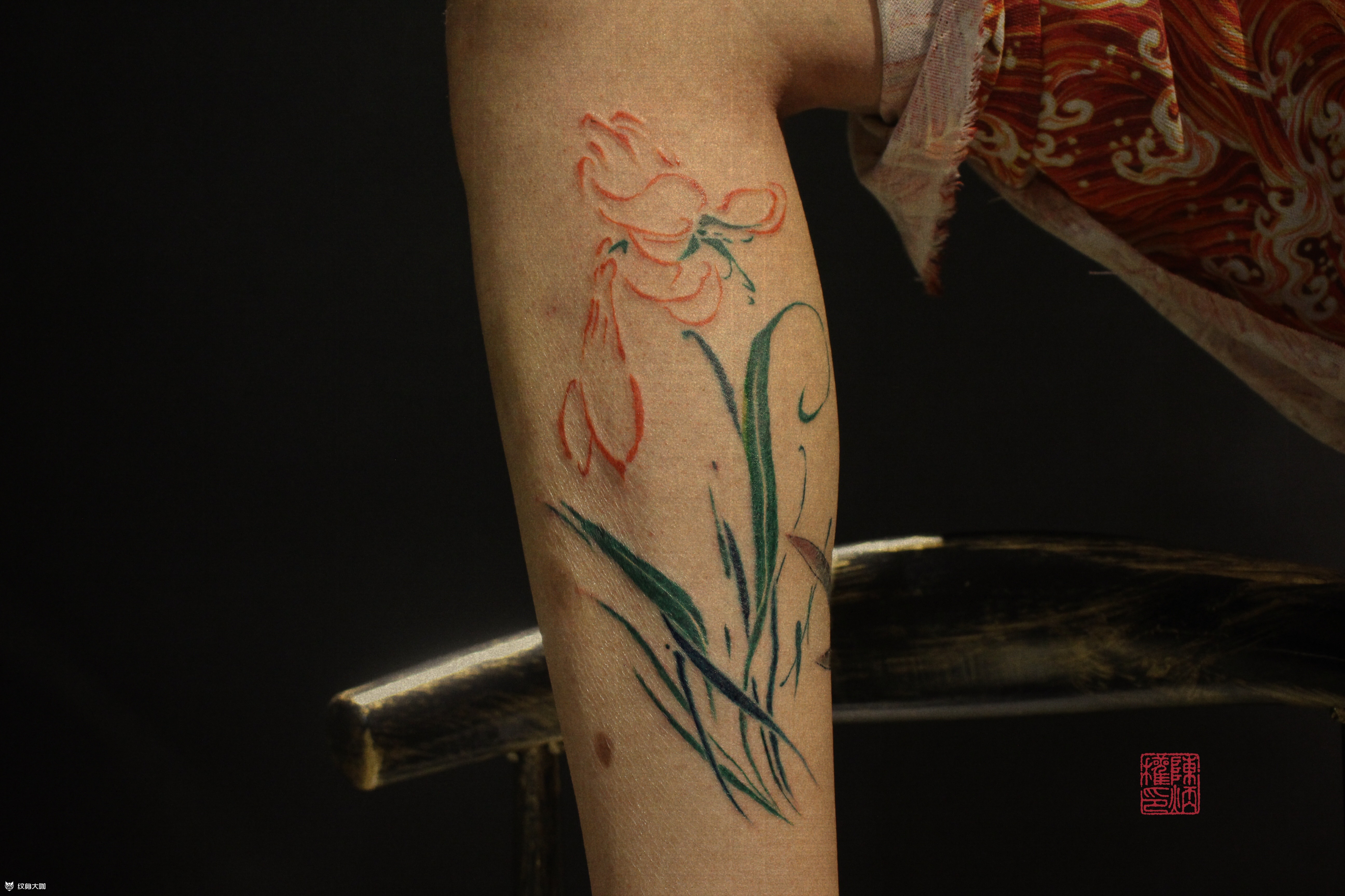 忘忧草_纹身图案手稿图片_陈炳权的纹身作品集