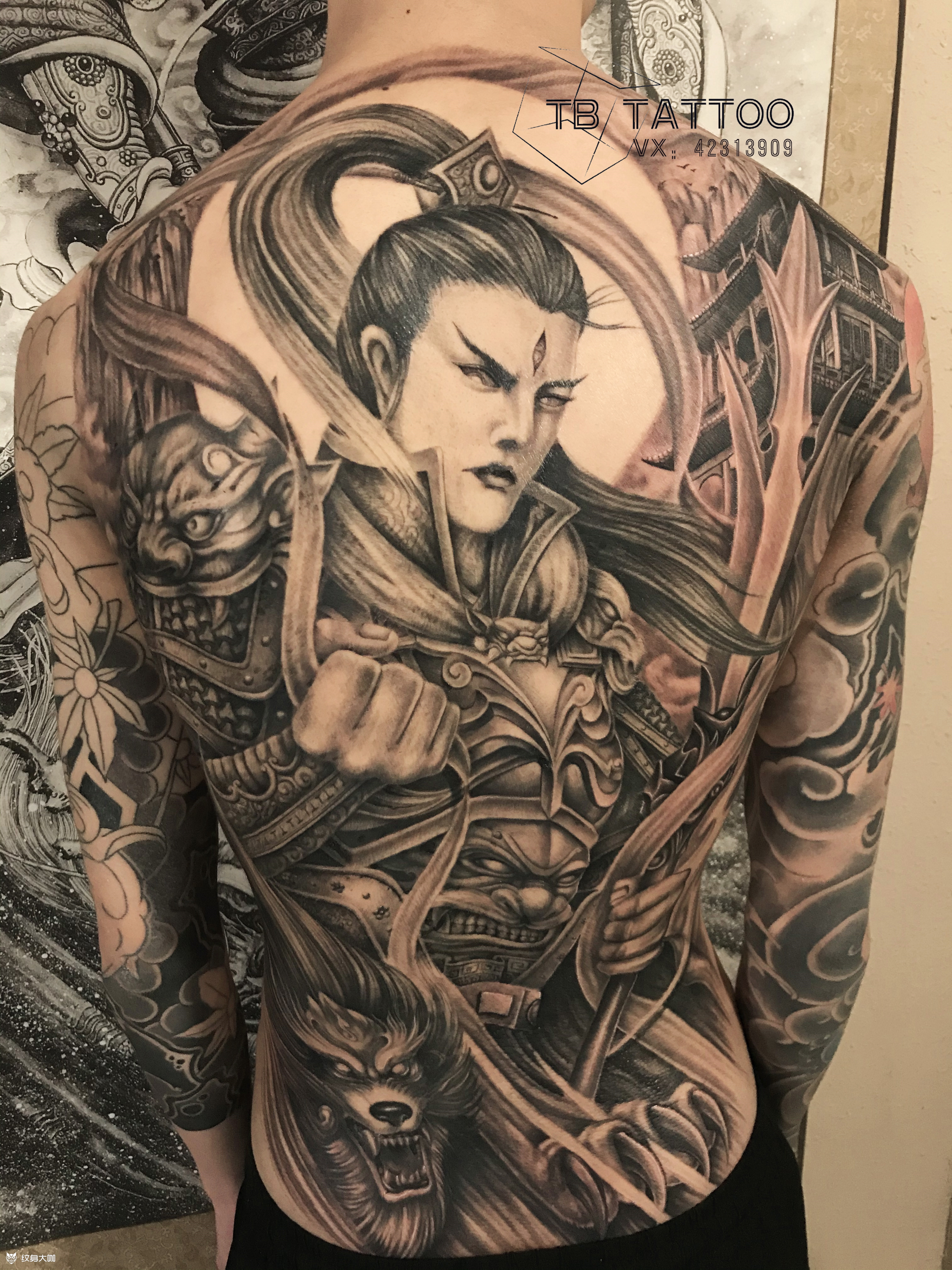 二郎神_纹身图案手稿图片_天北的纹身作品集