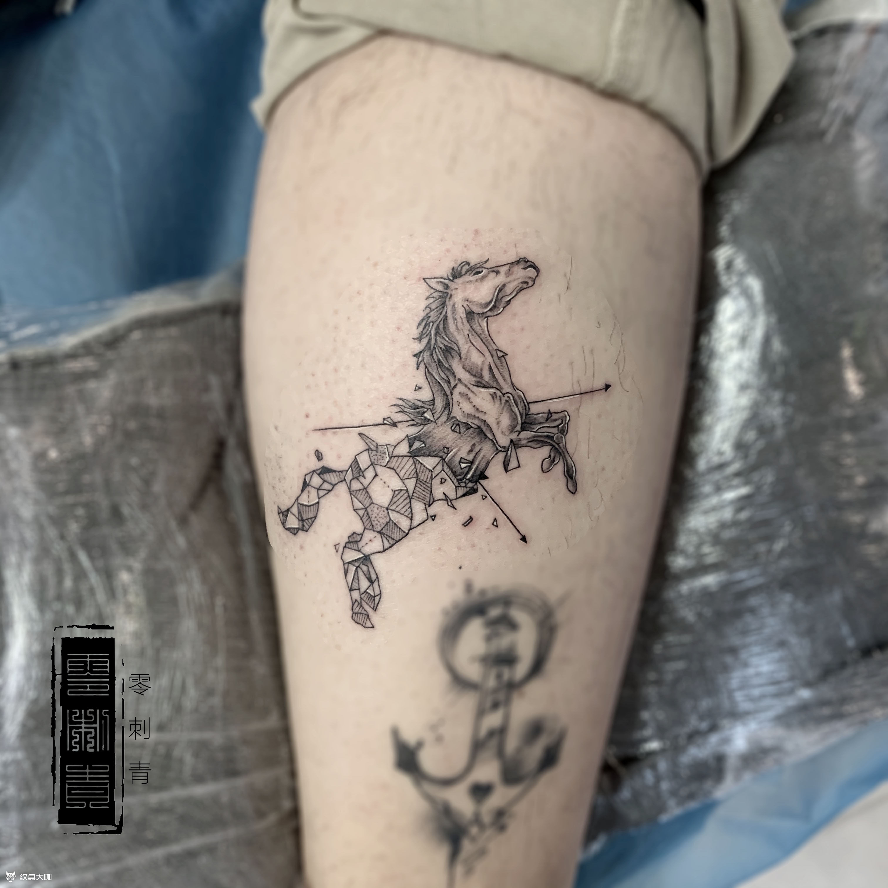 几何马_纹身图案手稿图片_circle的纹身作品集