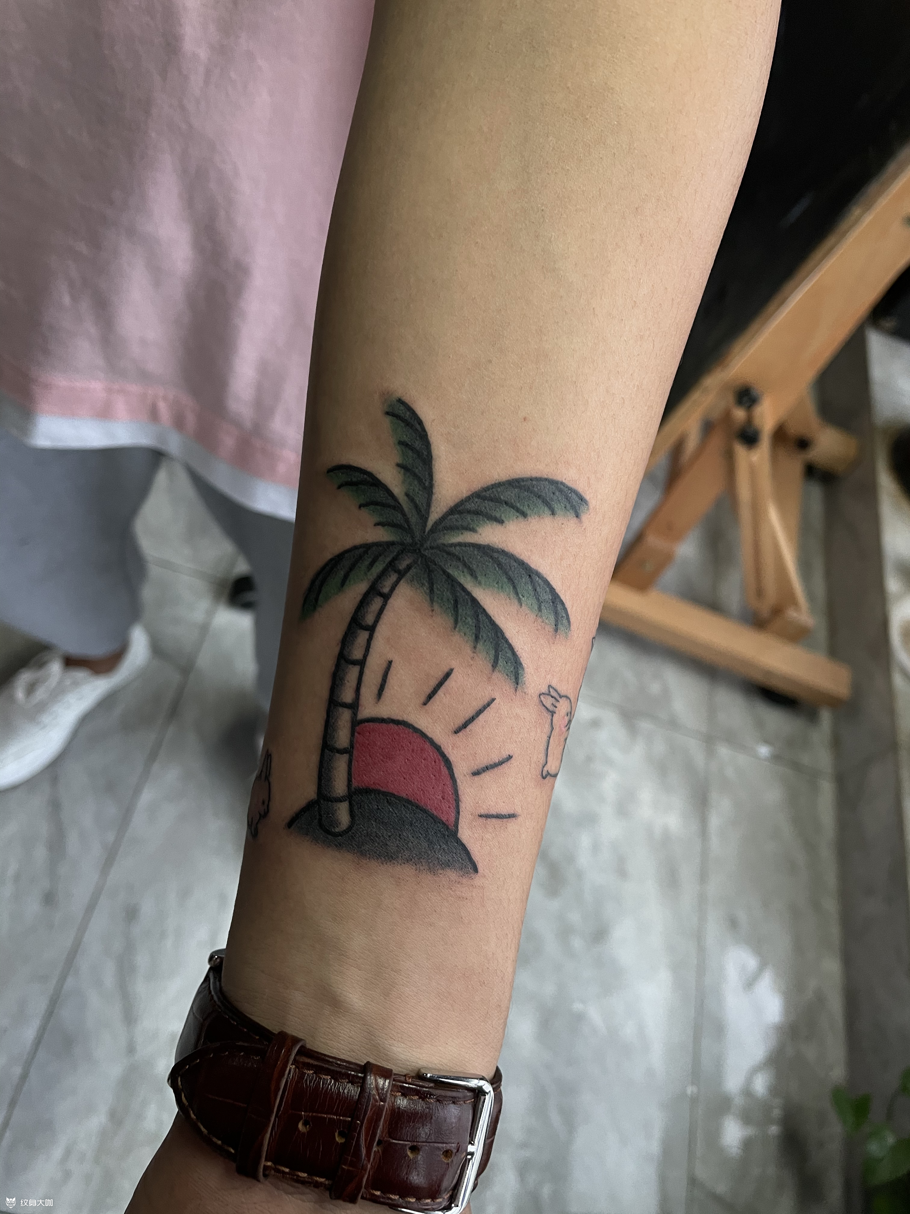 椰子树old_纹身图案手稿图片_雕金的纹身作品集