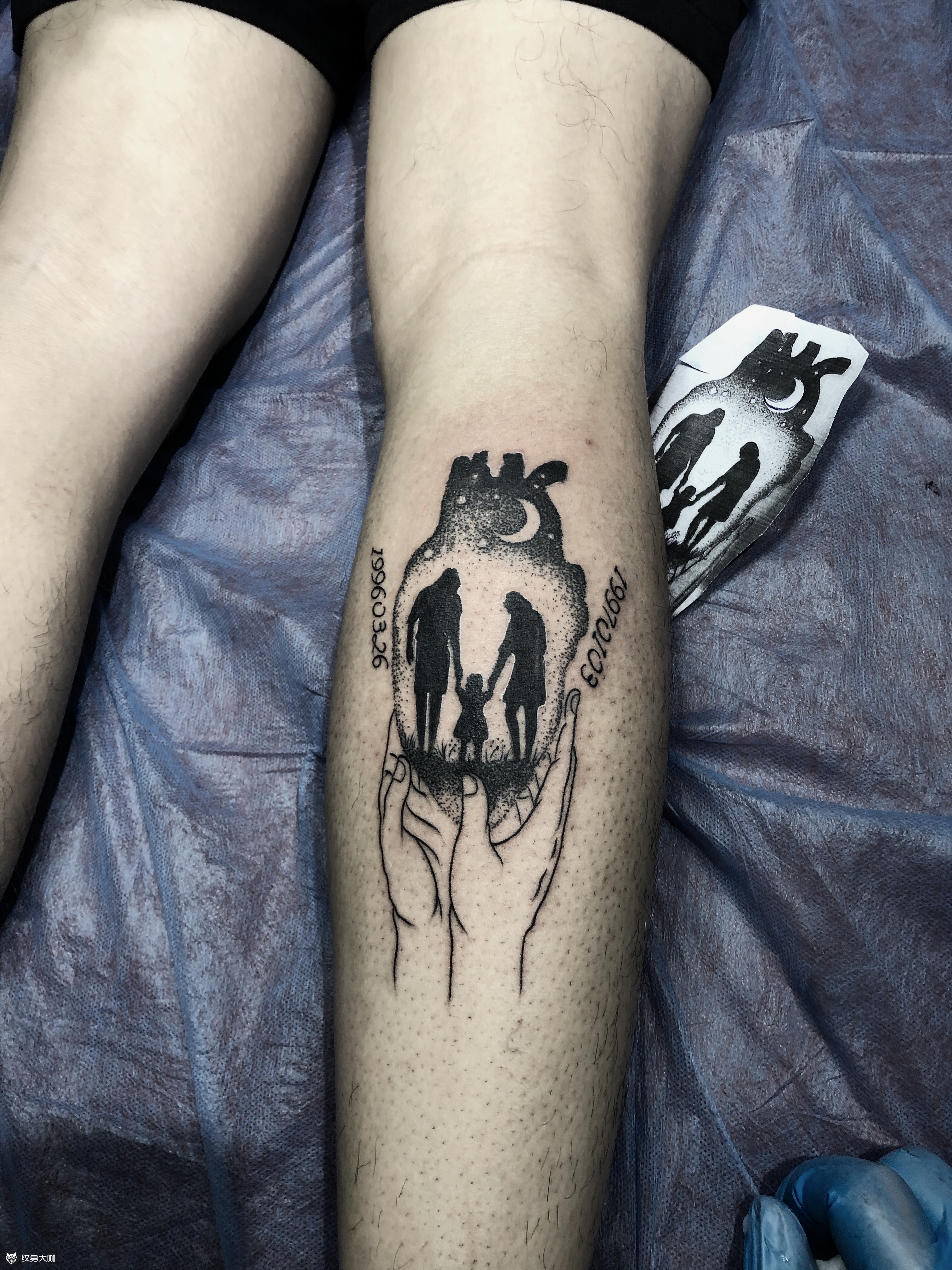 三口之家_纹身图案手稿图片_ 张思探的纹身作品集