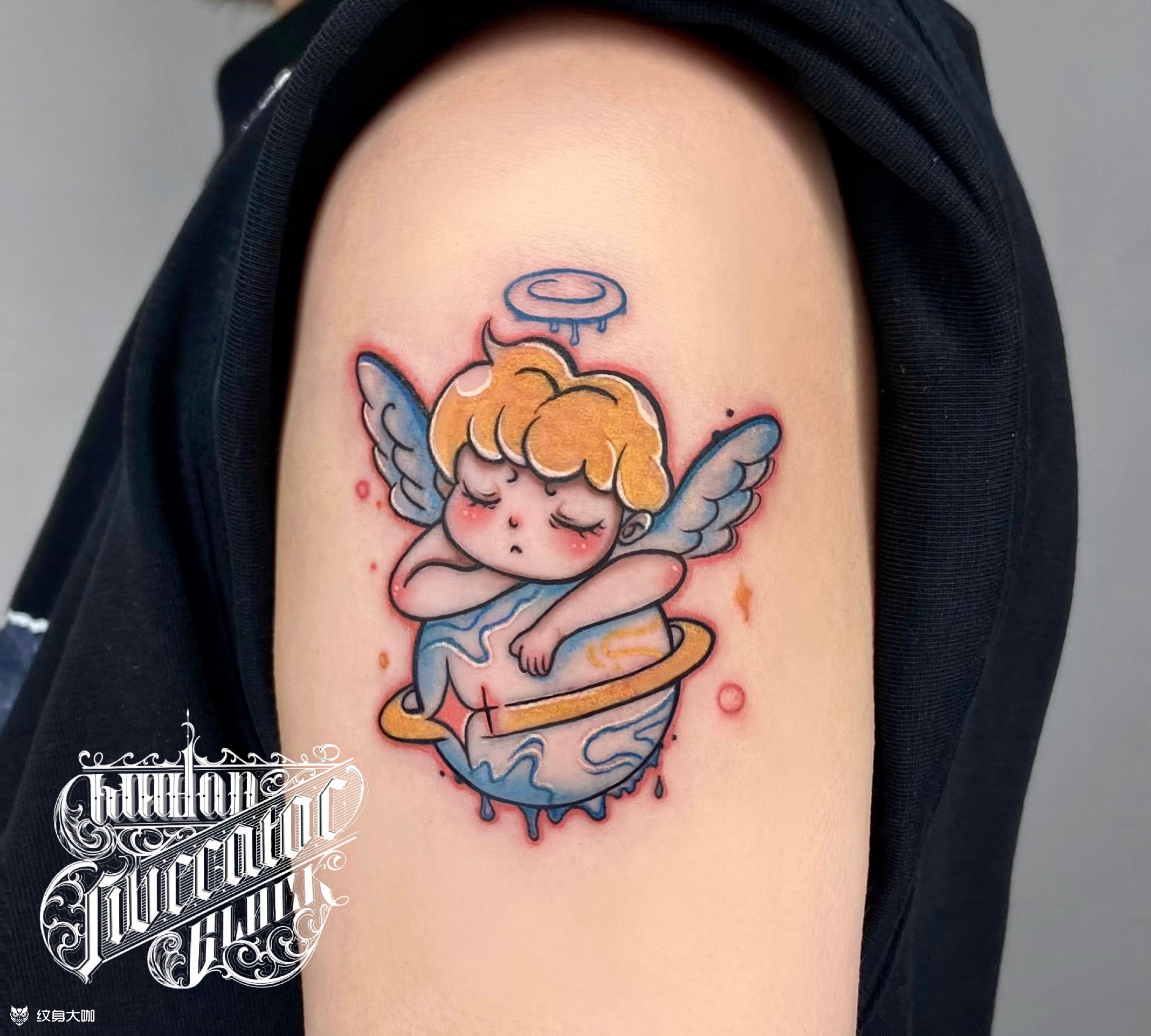 小天使_纹身图案手稿图片_lb的纹身作品集