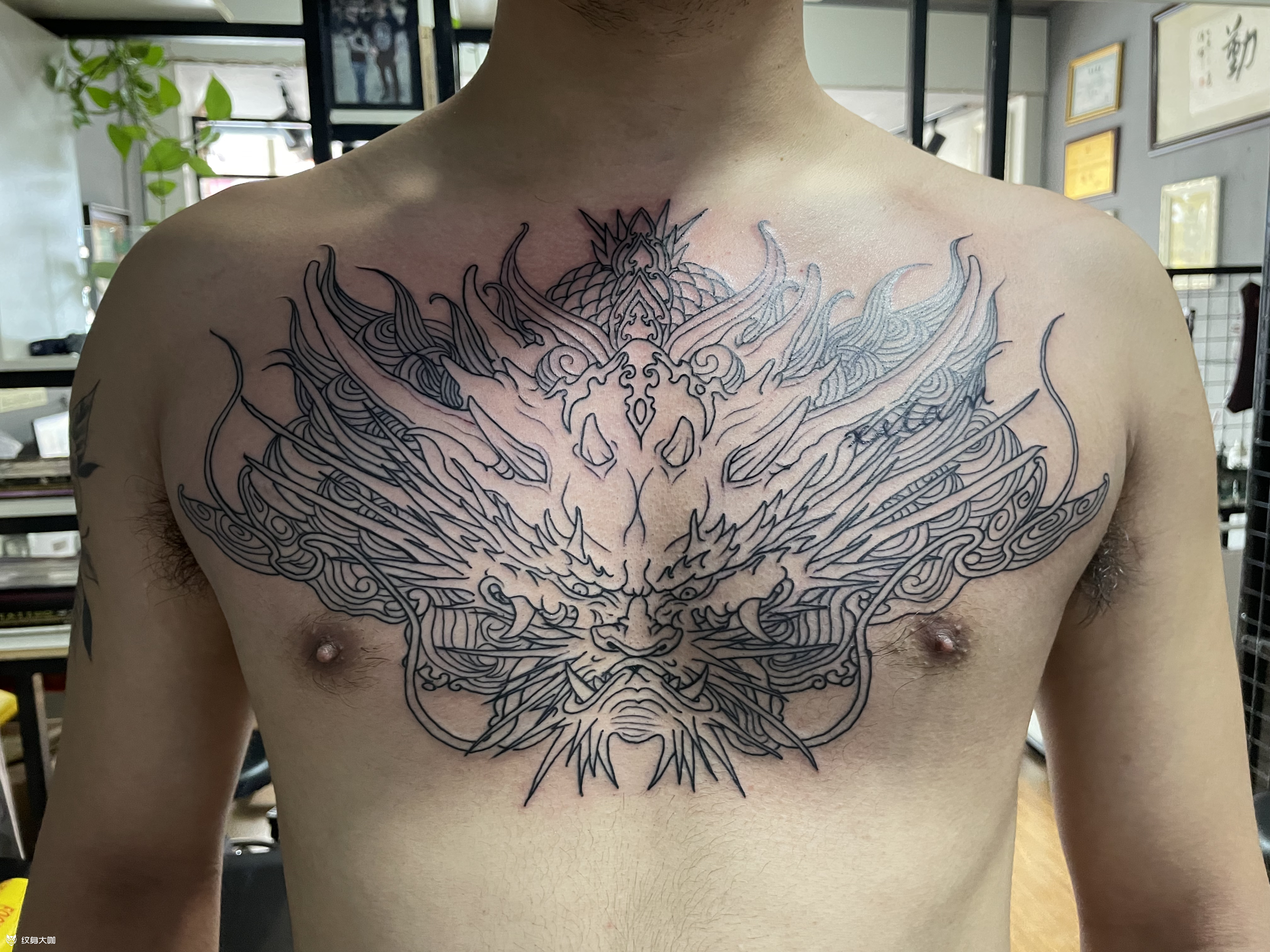 花胸系列_纹身图案手稿图片_杨良秋的纹身作品集