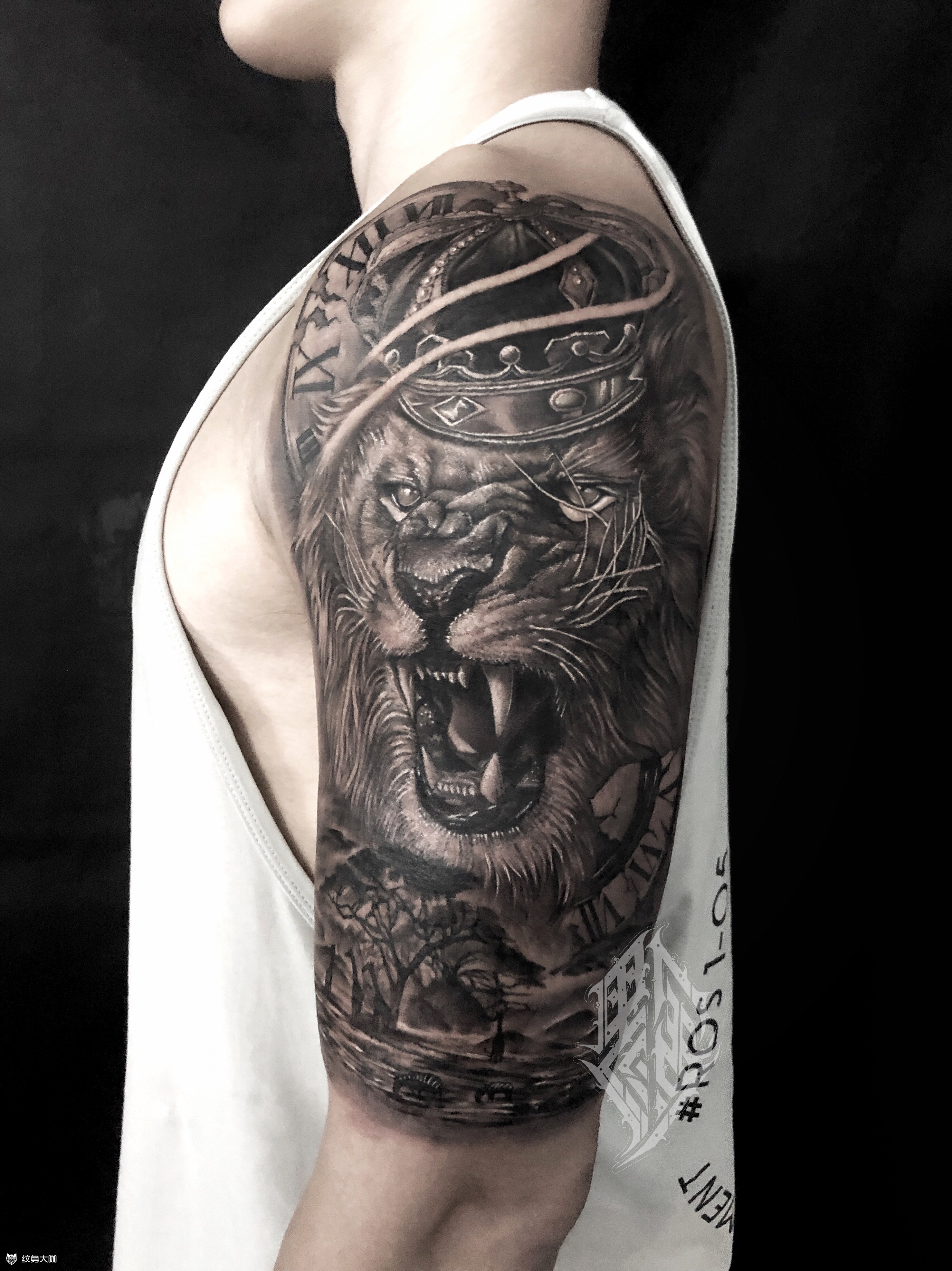 欧美写实狮子0315_纹身图案手稿图片_ink yi的纹身作品集