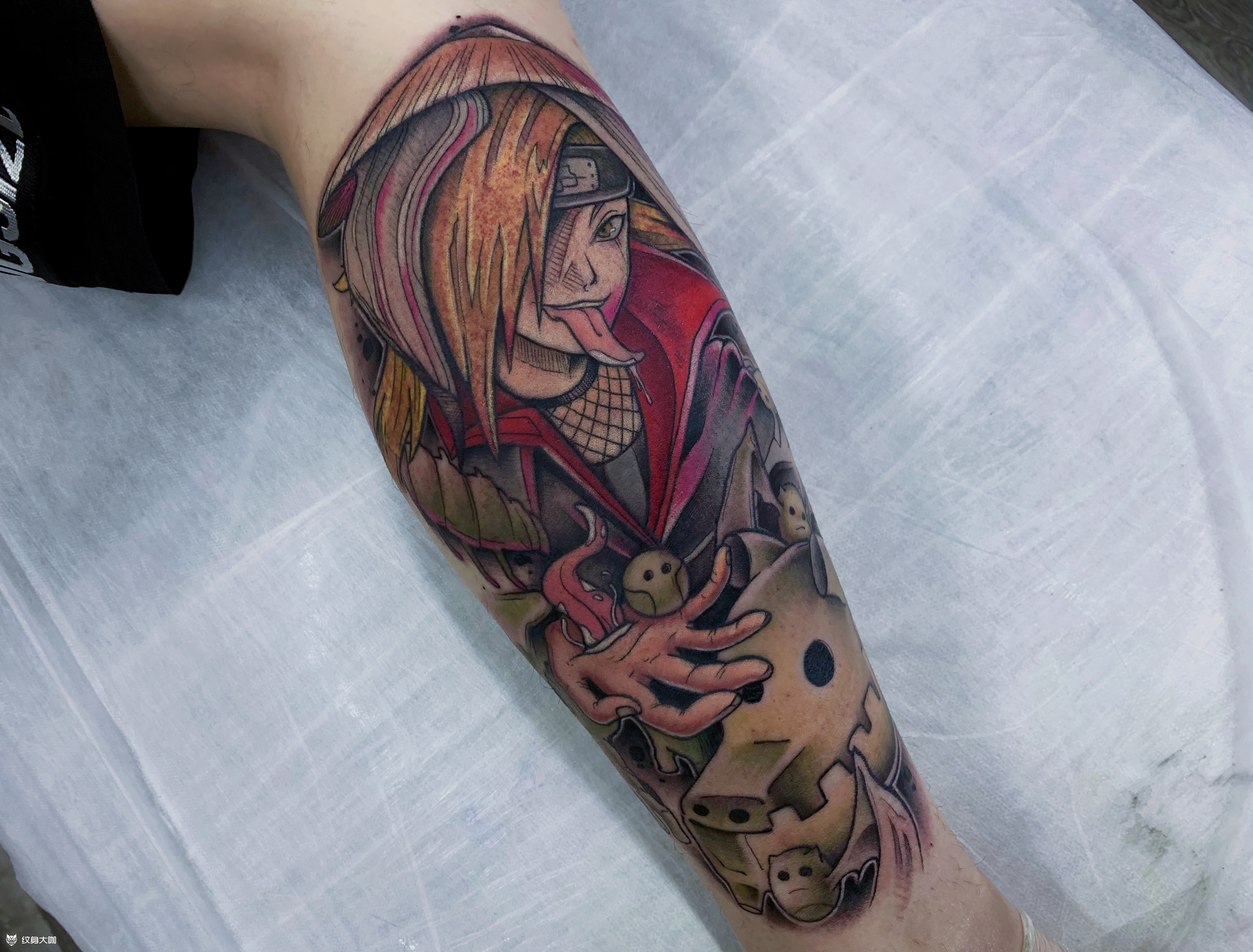 火影迪达拉_纹身图案手稿图片_鹊·刺 青的纹身作品集