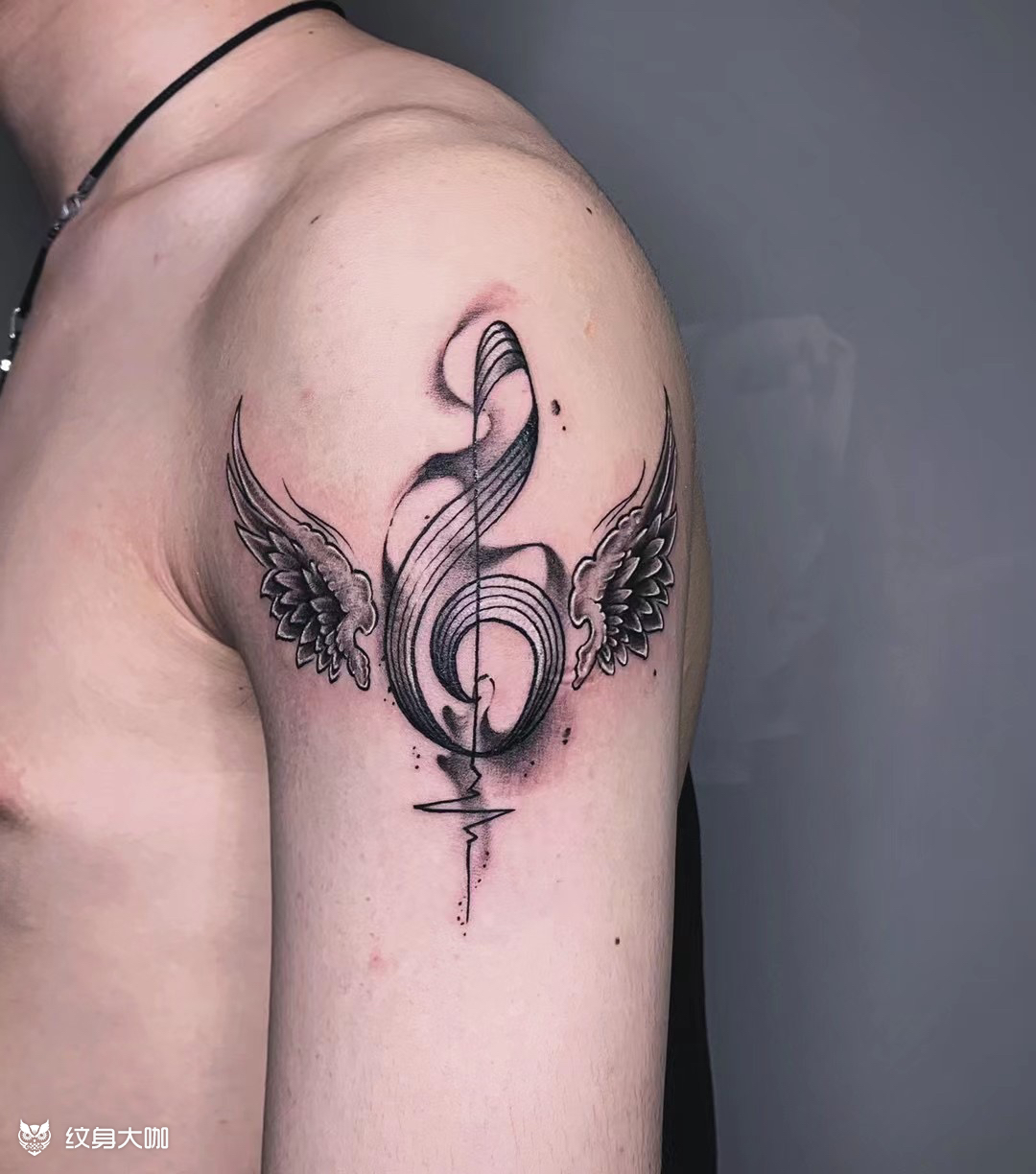 音乐符号#_纹身图案手稿图片_lee的纹身作品集