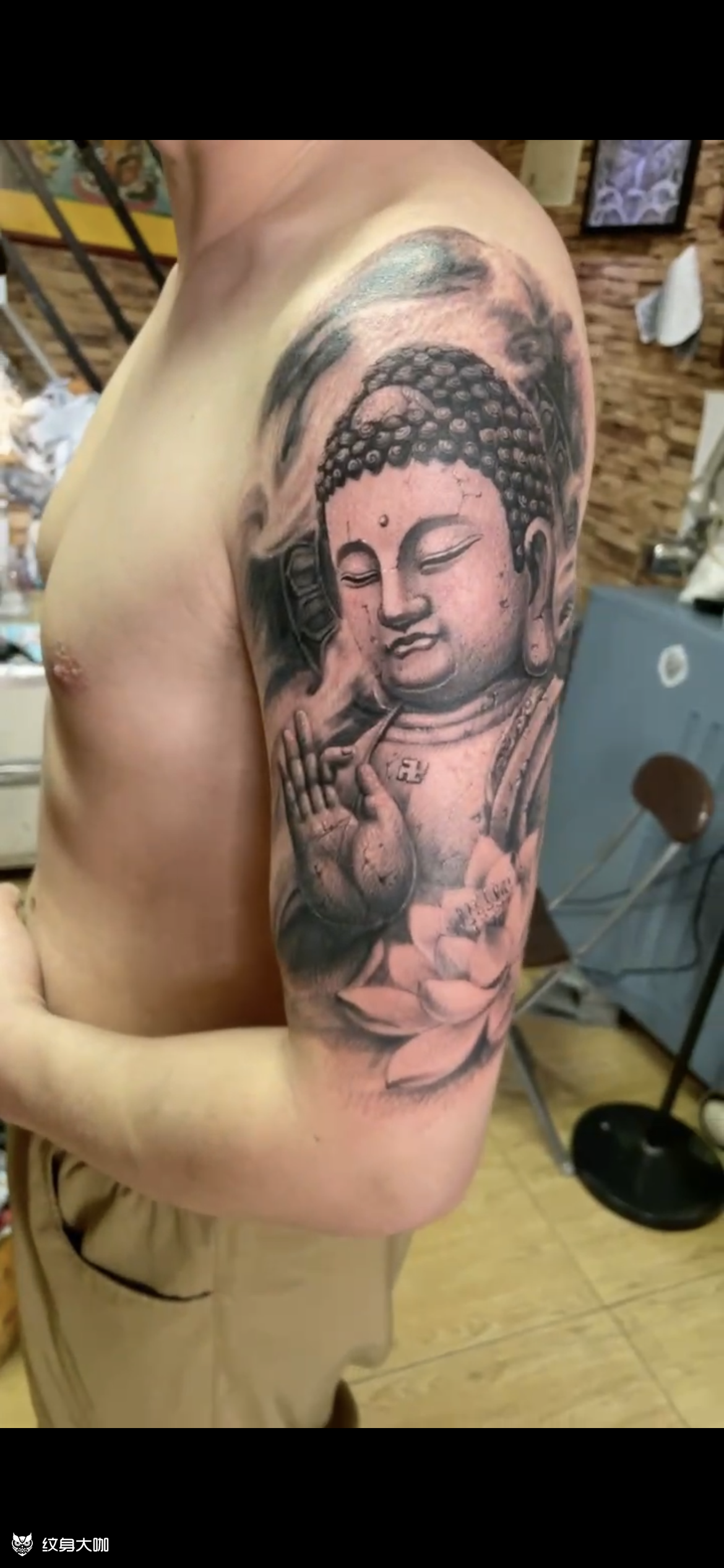 阿弥陀佛_纹身图案手稿图片_老三的纹身作品集