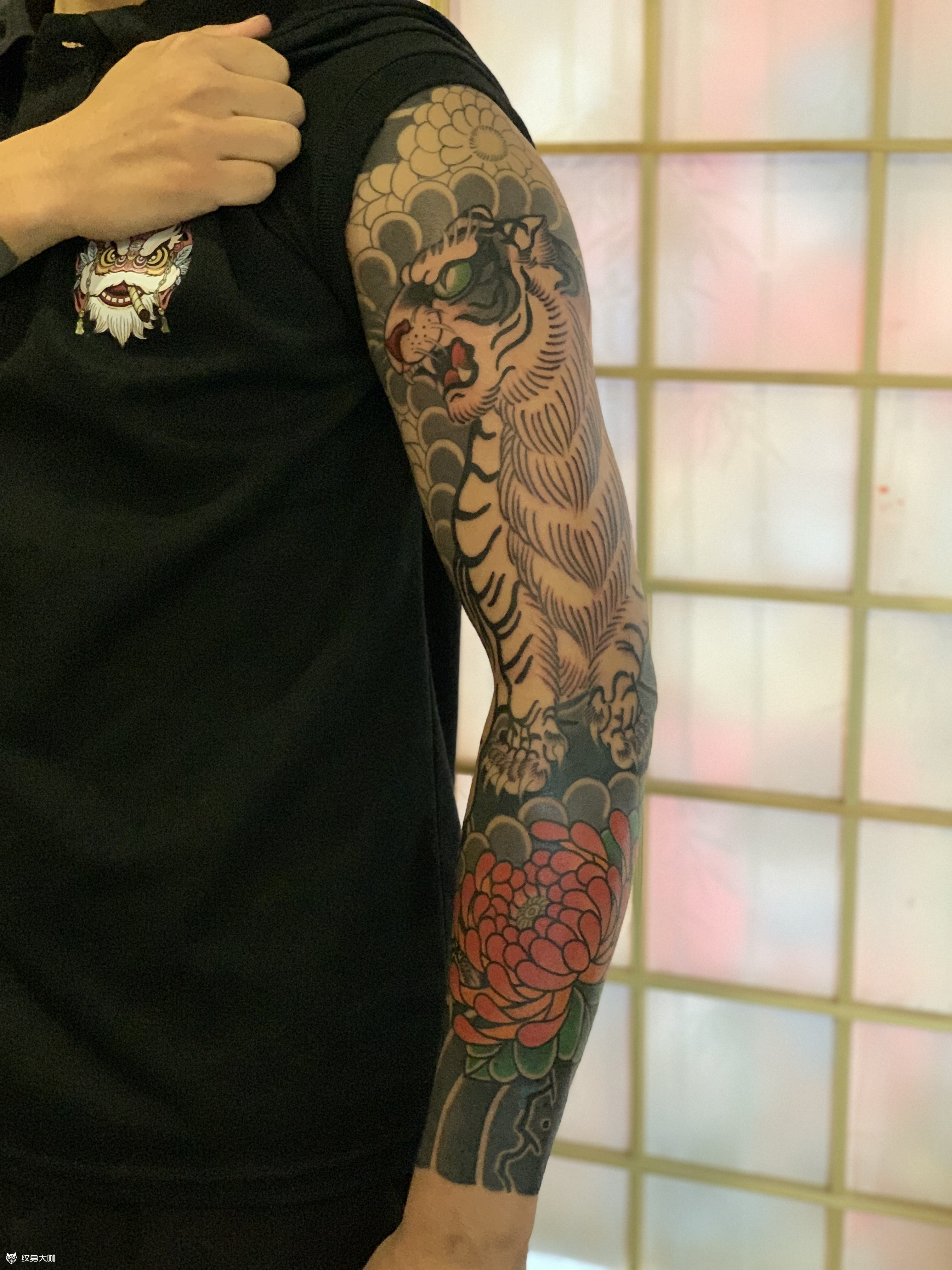 老传统花臂_纹身图案手稿图片_雕元的纹身作品集