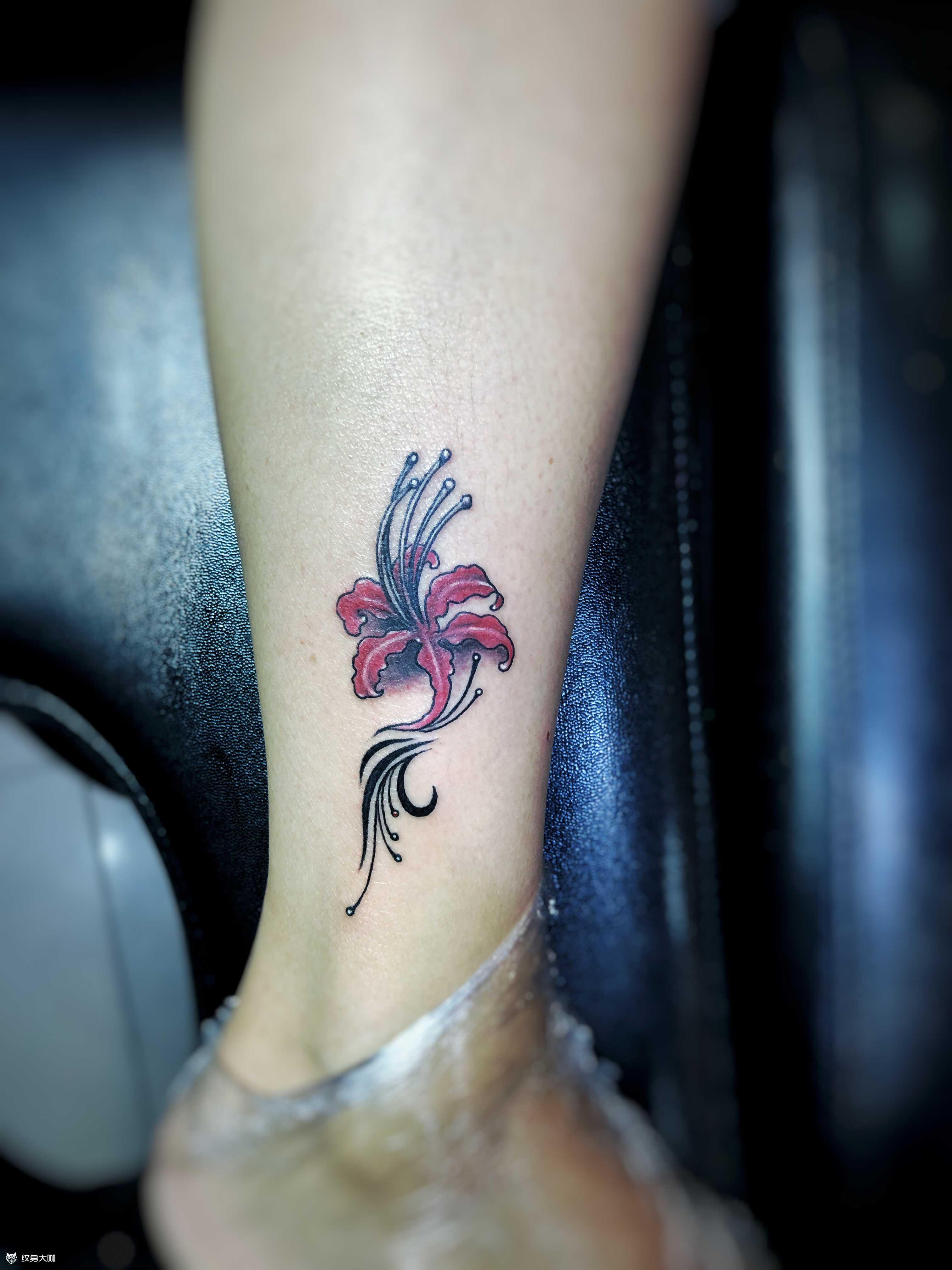 彼岸花_纹身图案手稿图片_老鬼的纹身作品集