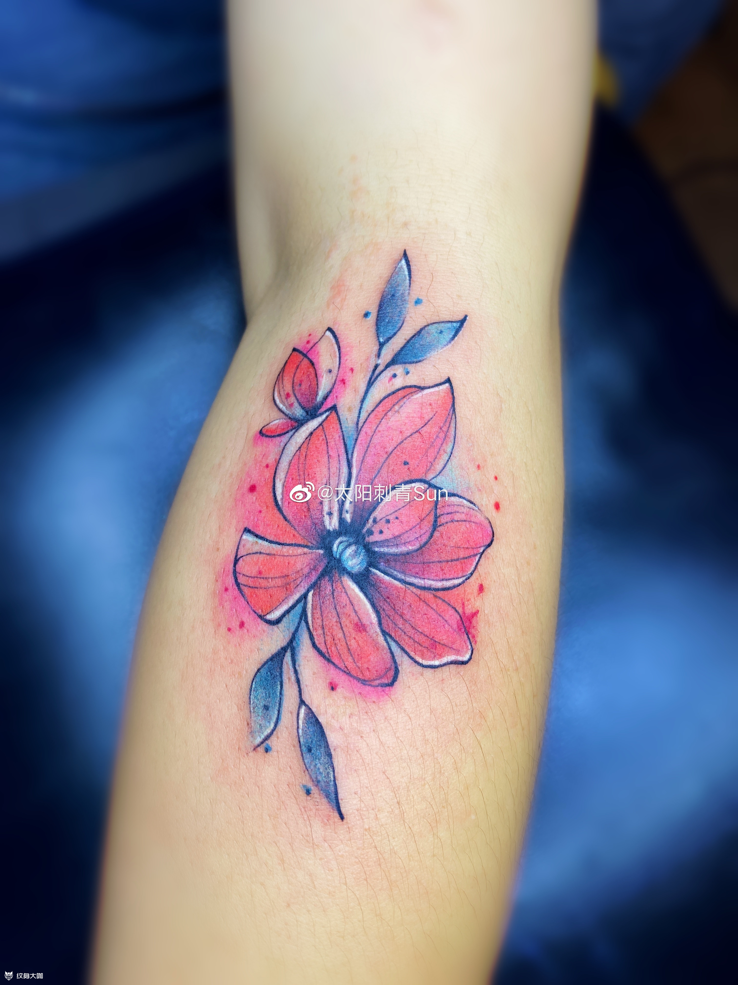 一朵花_纹身图案手稿图片_一只塔兔的纹身作品集