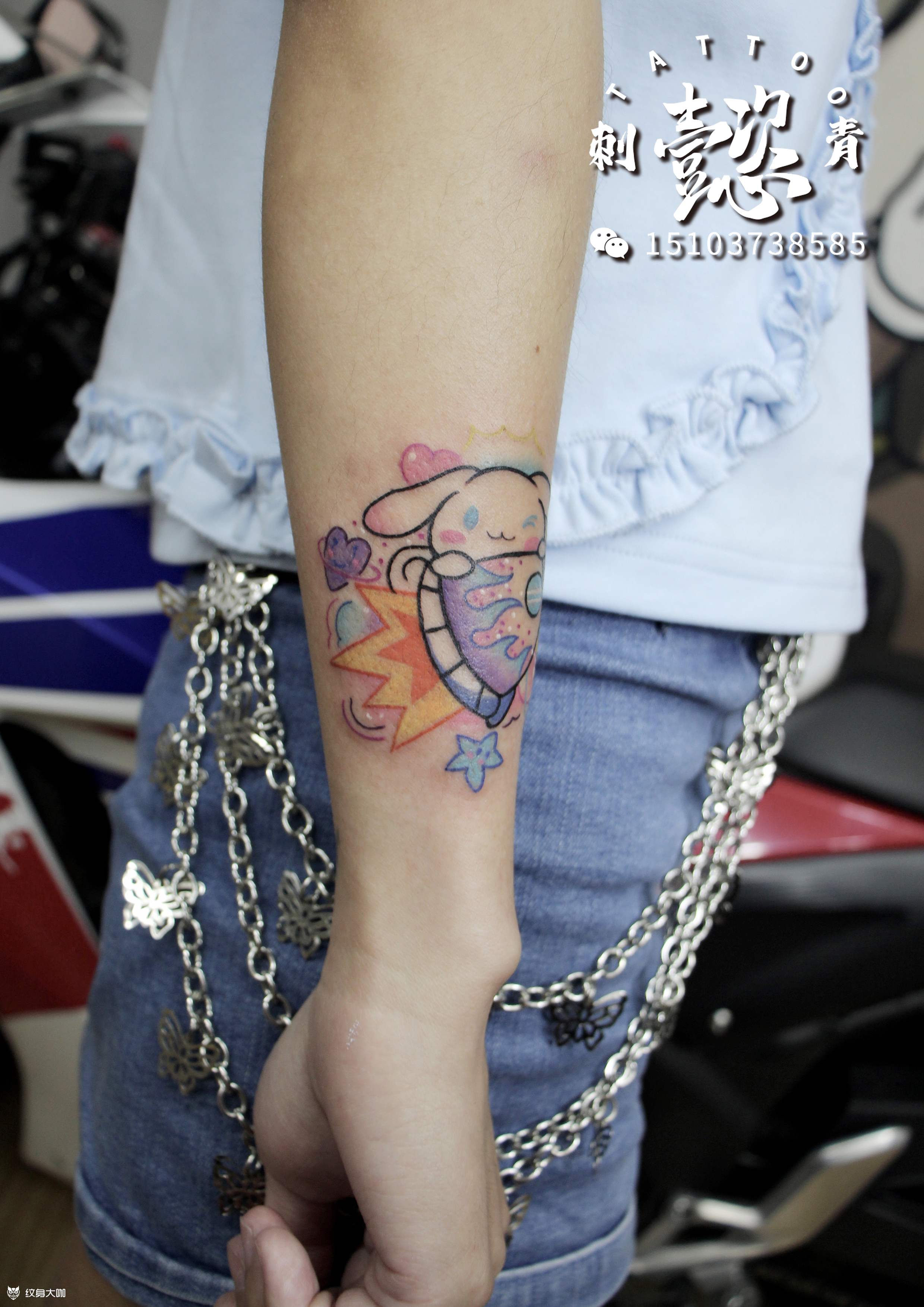 玉桂狗_纹身图案手稿图片_排九的纹身作品集