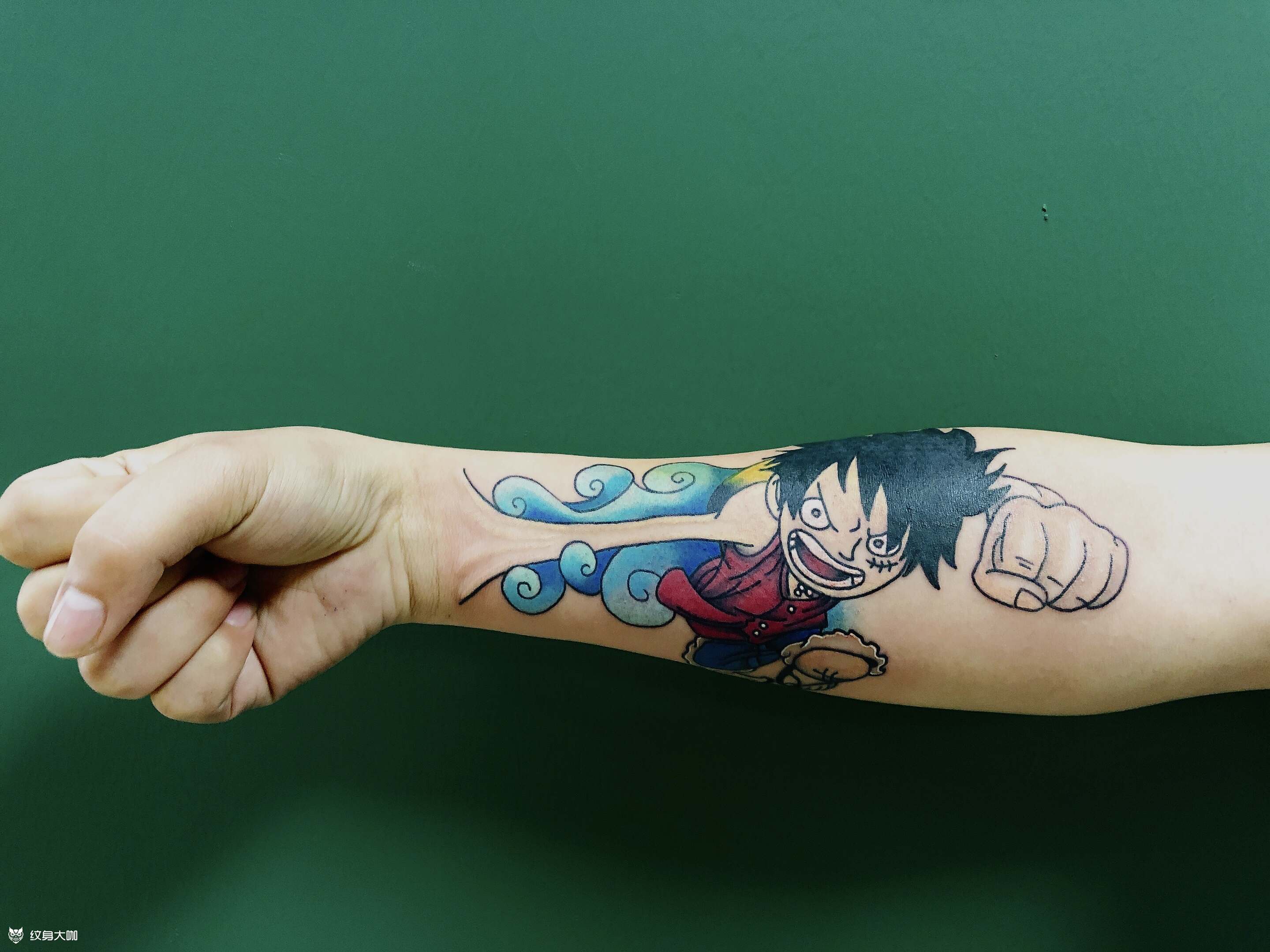 海贼王,路飞_纹身图案手稿图片_大春的纹身作品集