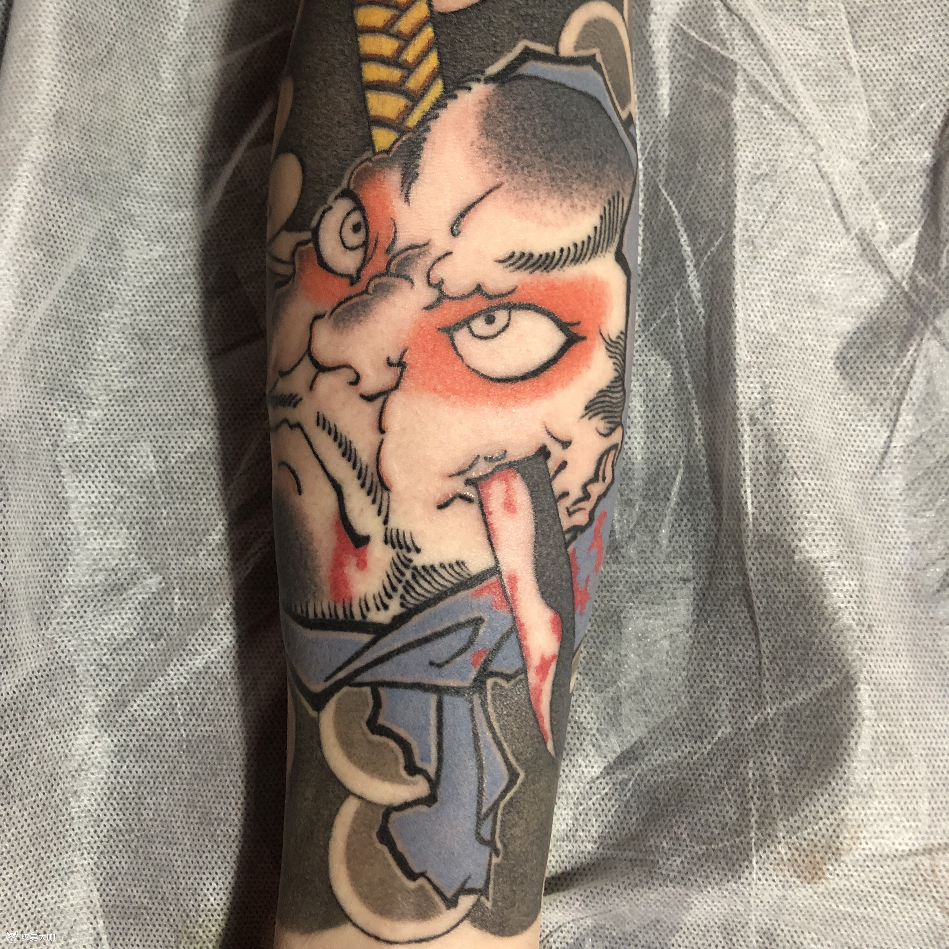 小臂生首_纹身图案手稿图片_刺佬的纹身作品集