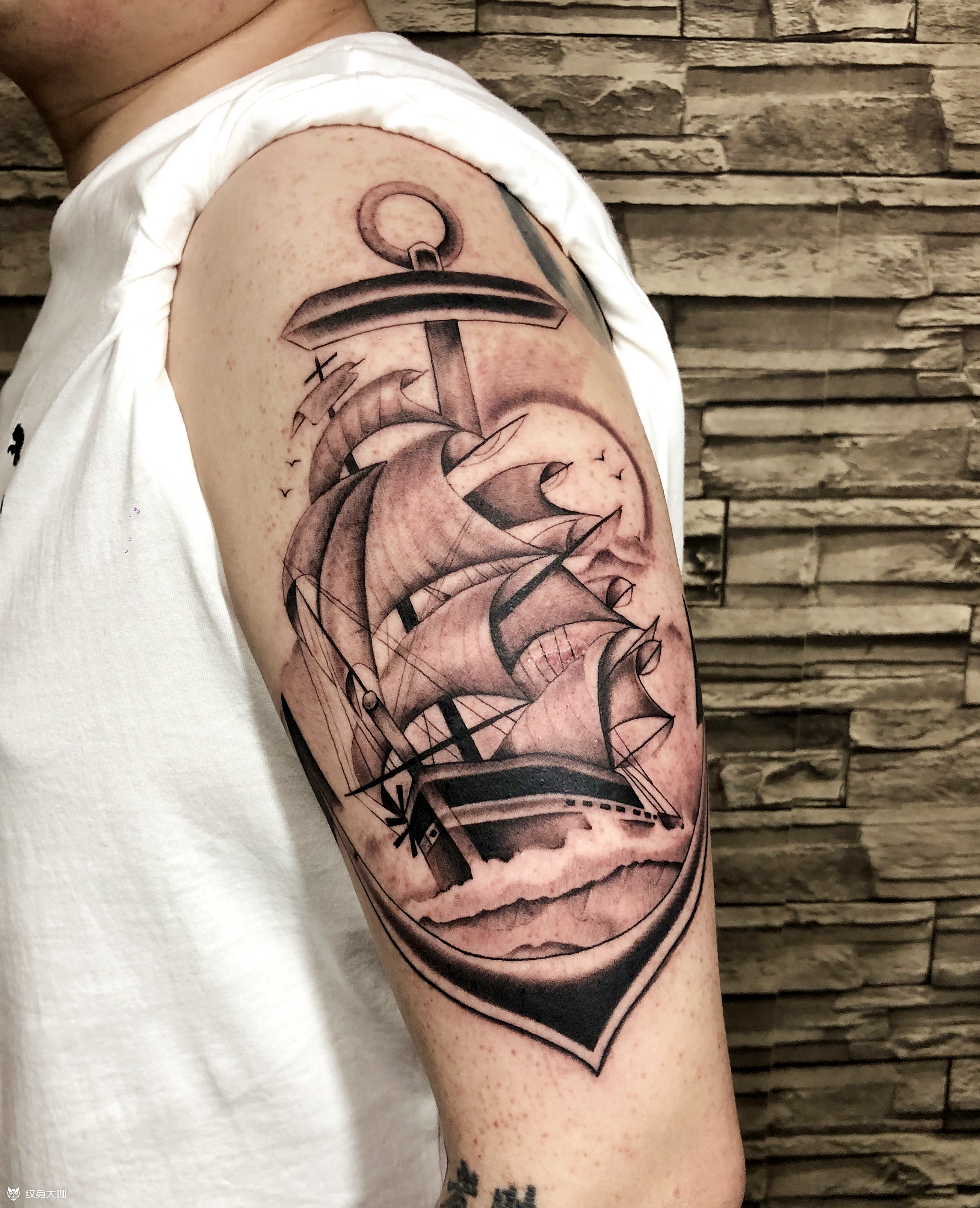 一帆风顺_纹身图案手稿图片_筱波的纹身作品集