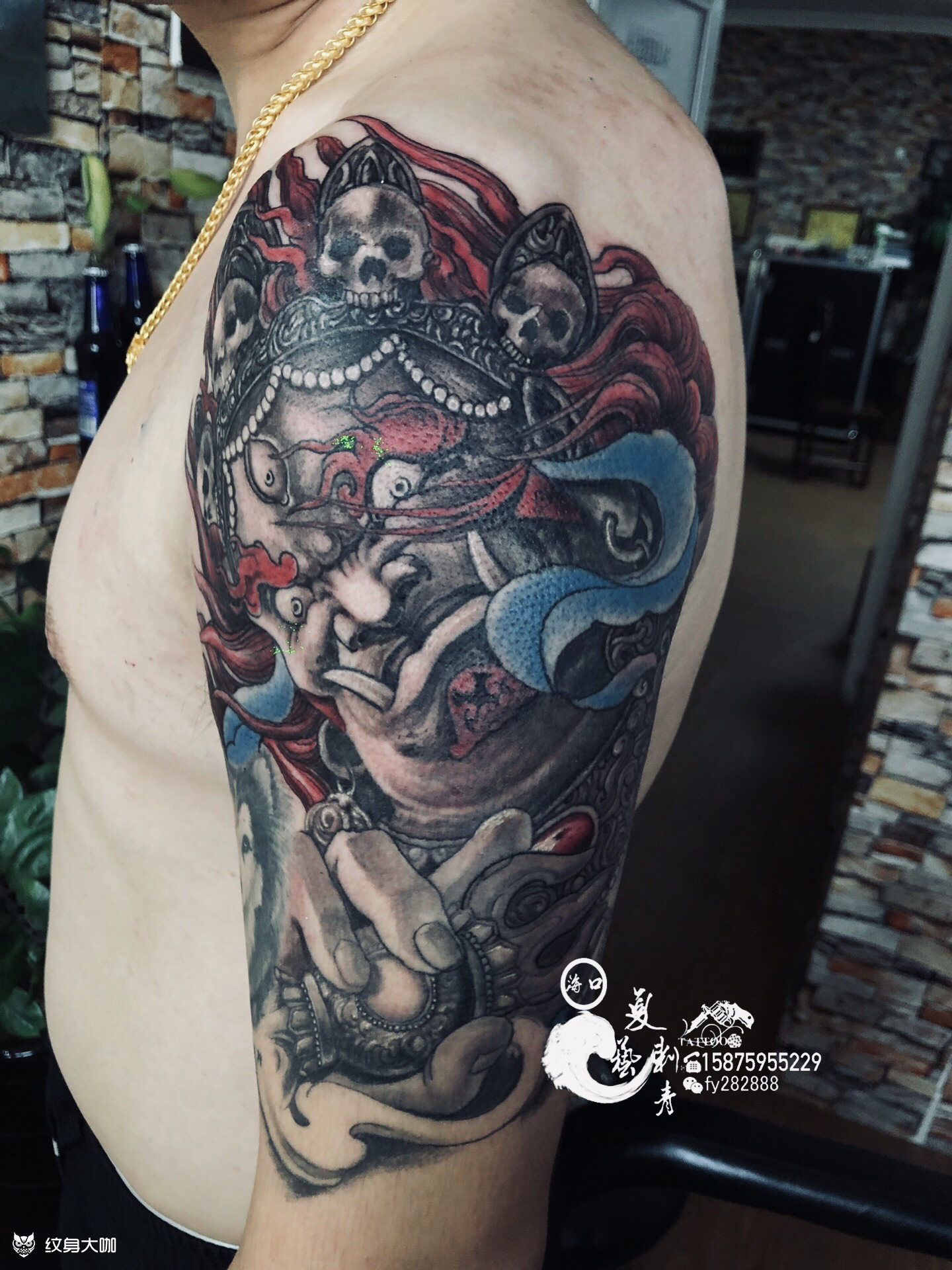 大黑天财神_纹身图案手稿图片_勋的纹身作品集