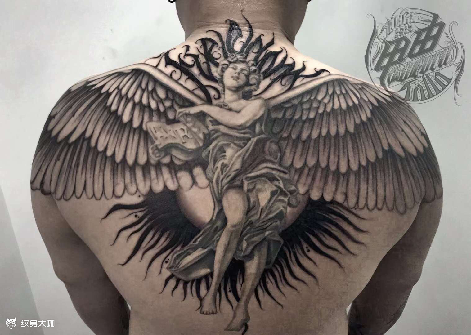 堕落天使_纹身图案手稿图片_宇瞳的纹身作品集