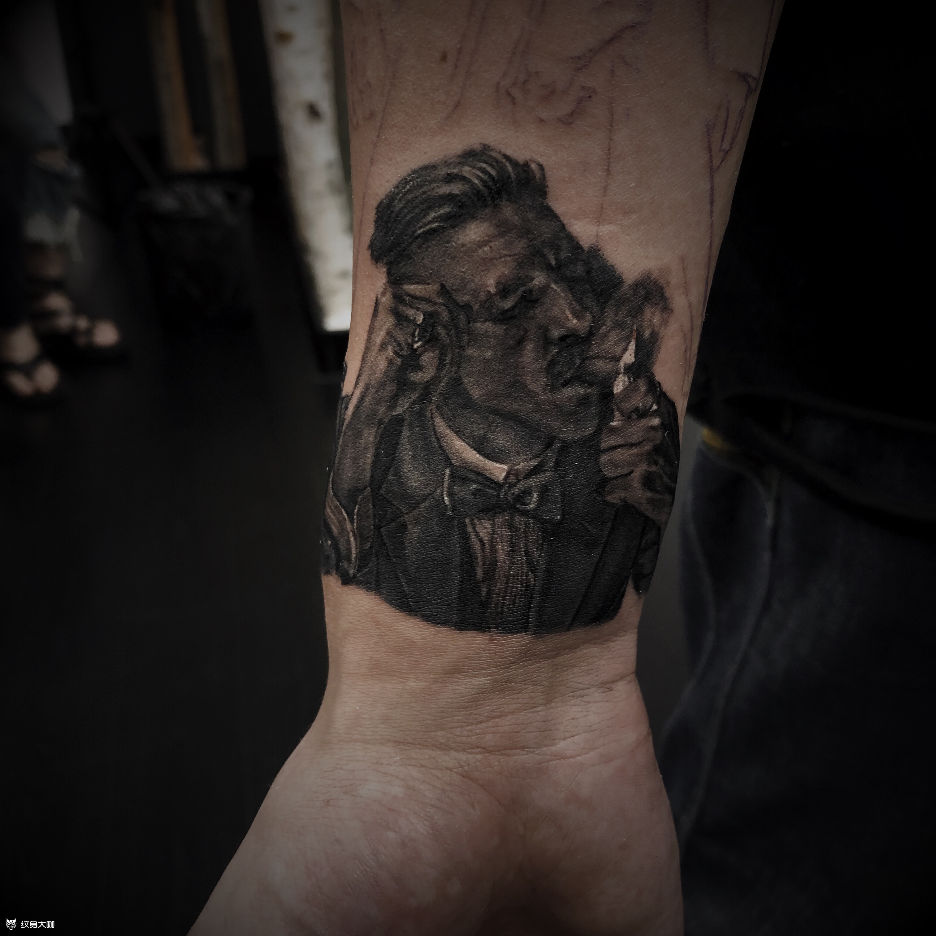 浴血黑帮 亚瑟61谢尔比_纹身图案手稿图片_老k的纹身作品集